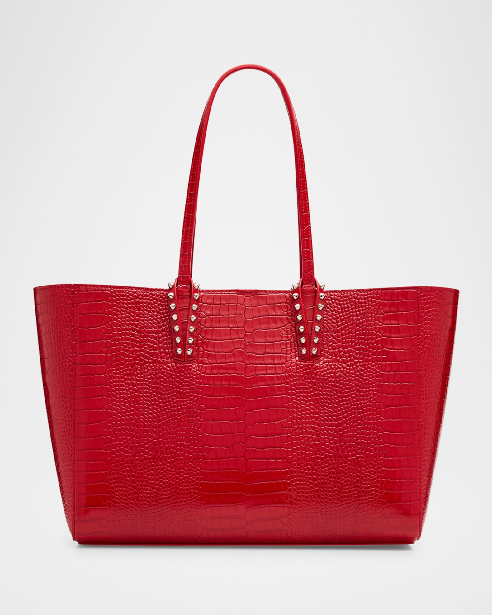 Cabata Small Tote Bag in Alligator-Embossed Leather 0