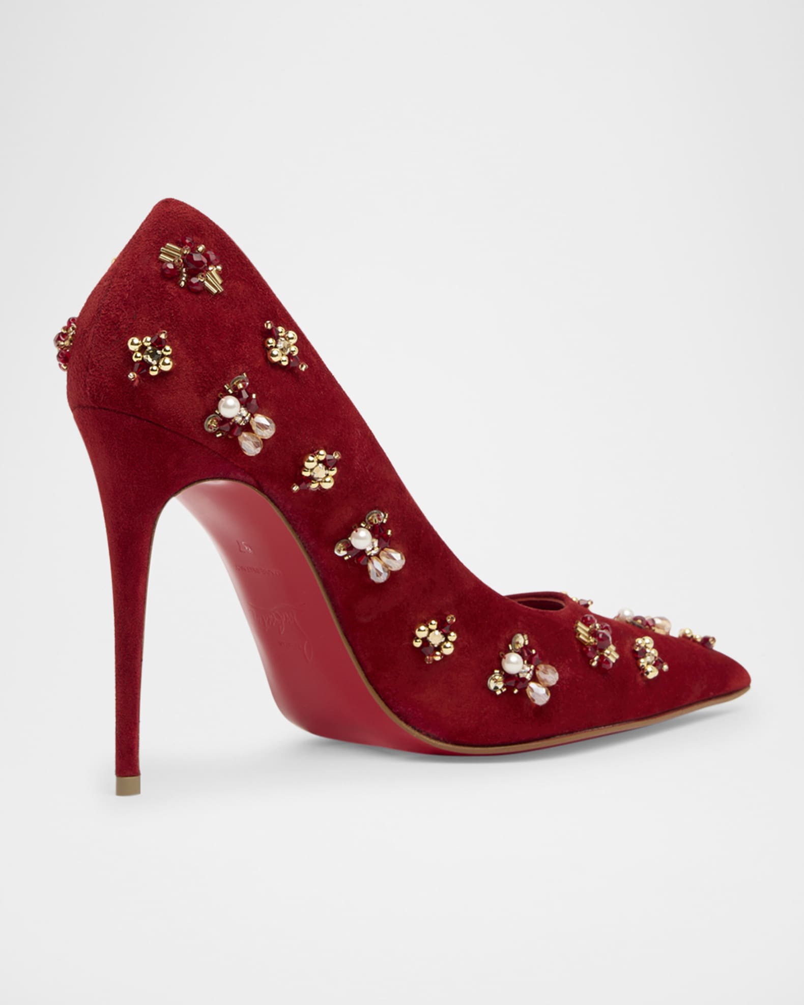 Hoolum（デッドストック）　赤西ミサンガ Christian Louboutin 100mm Mix Kate Suede Pumps | Neiman Marcus
