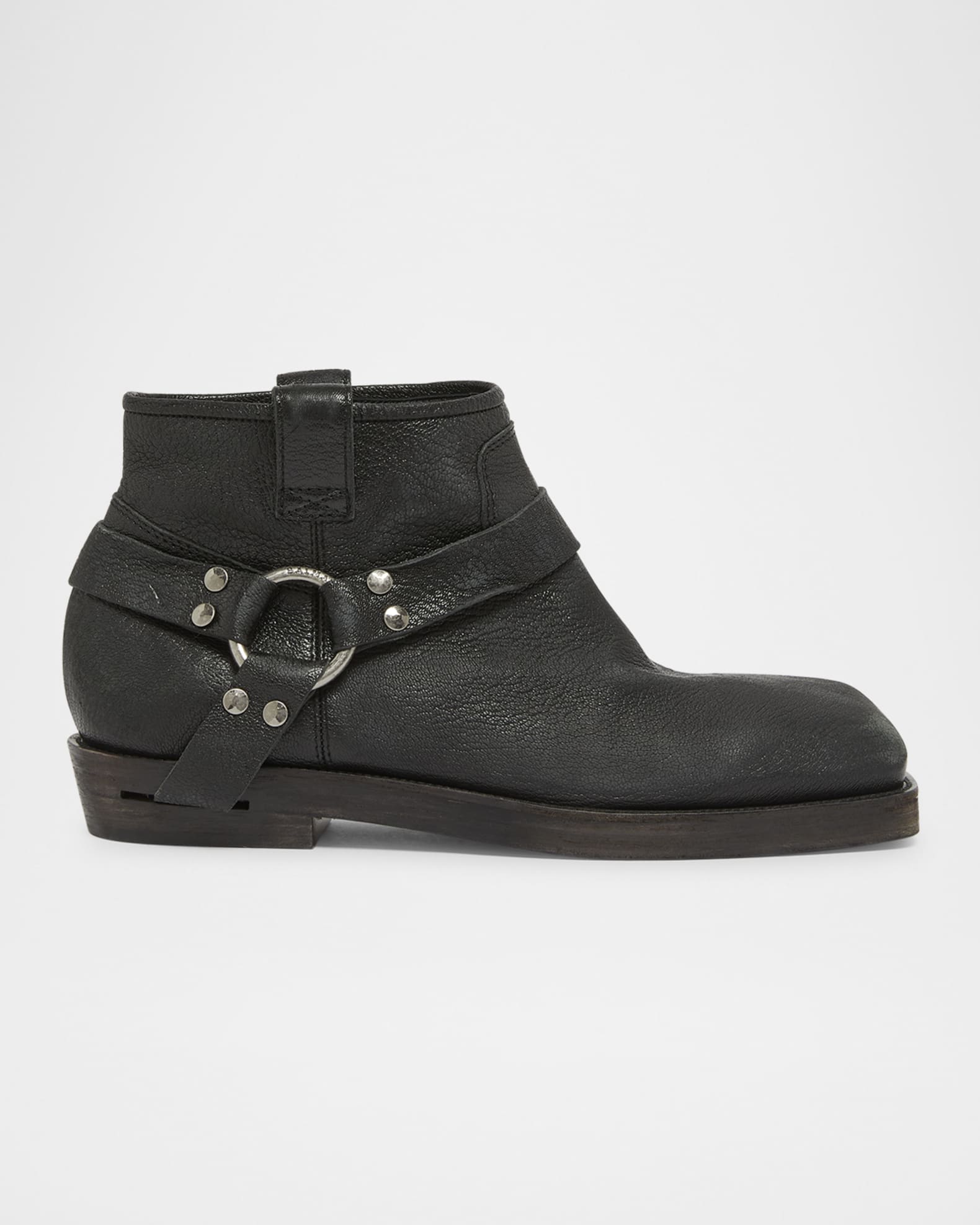 Balmain Men's Biker Calfskin Ankle Boots | Neiman Marcus
