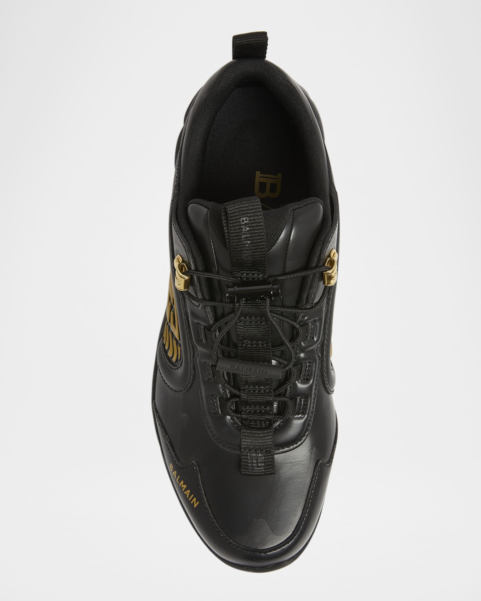 Balmain Men's Cosmic Dust Mix Material Sneakers | Neiman Marcus