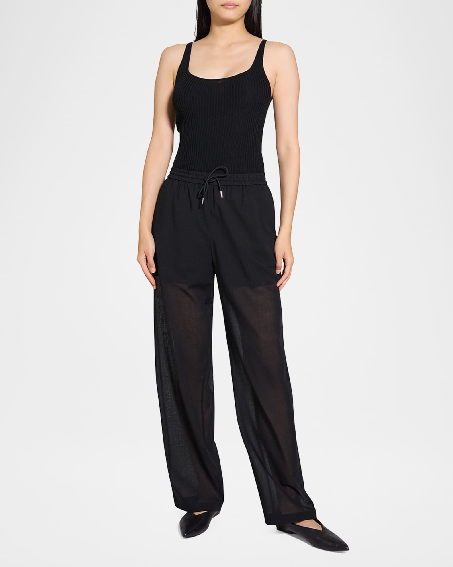 Drawstring Pull-On Pants 1