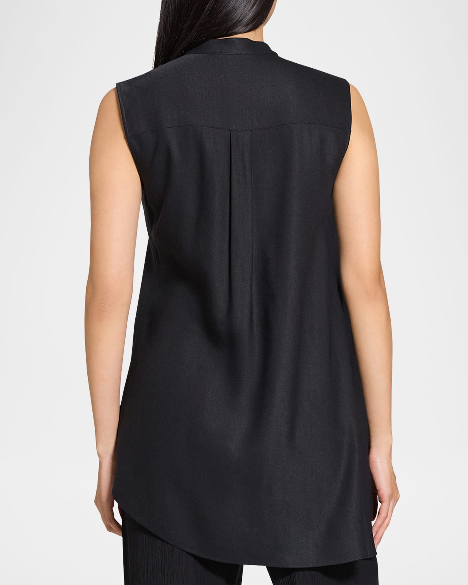 Sleeveless Asymmetric Draped Tunic 1