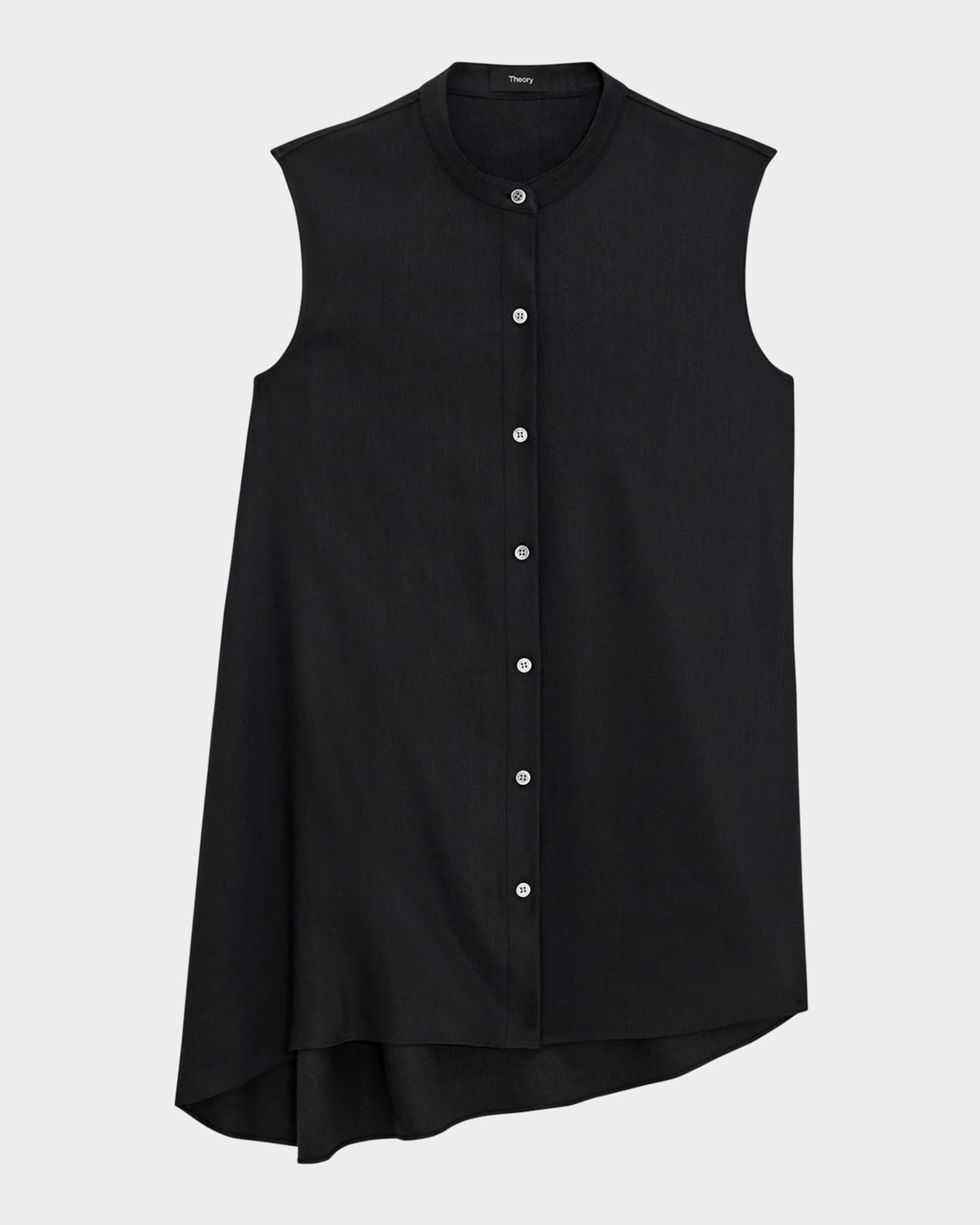 Sleeveless Asymmetric Draped Tunic 0