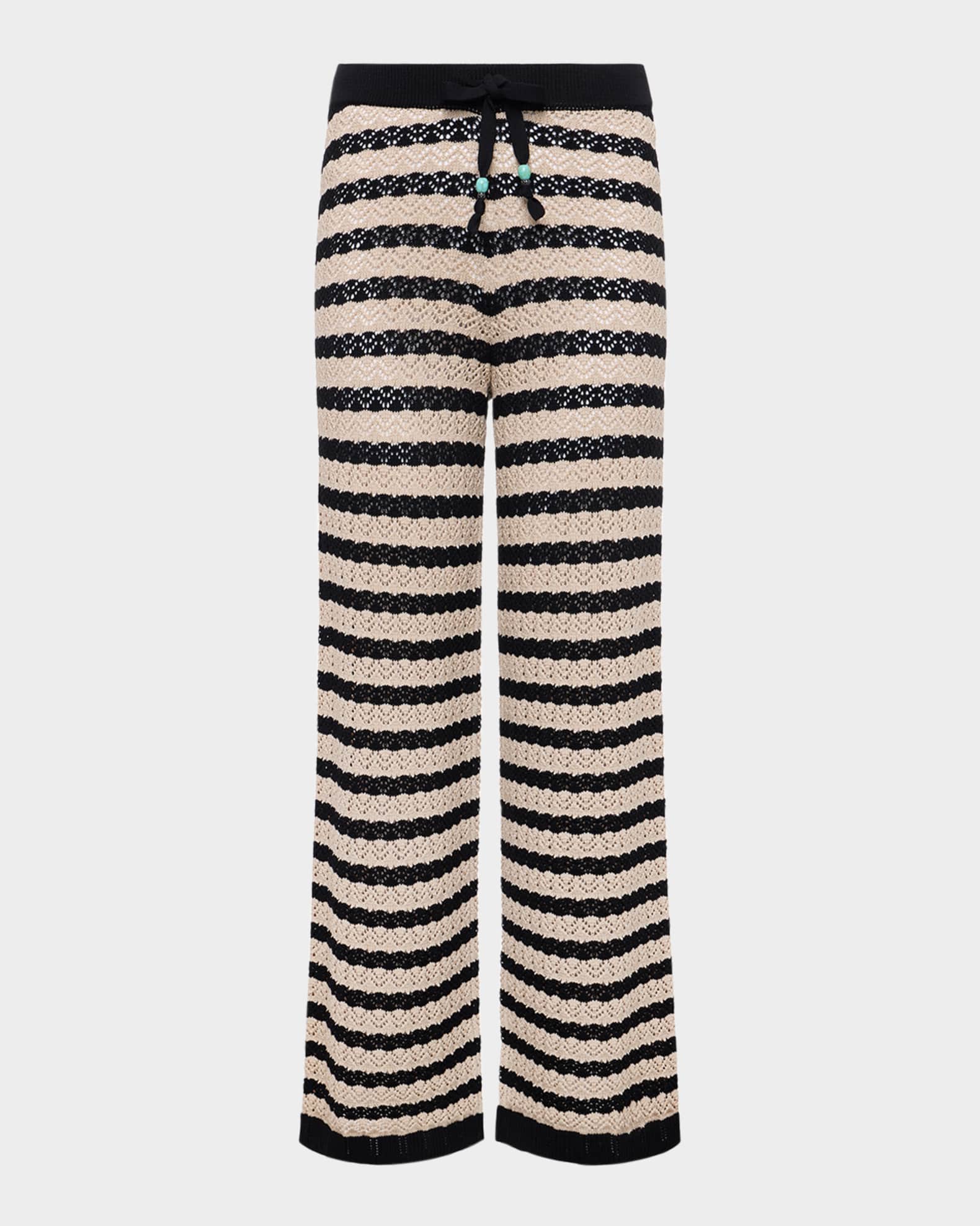 Gaelle Pointelle Knit Pants 0