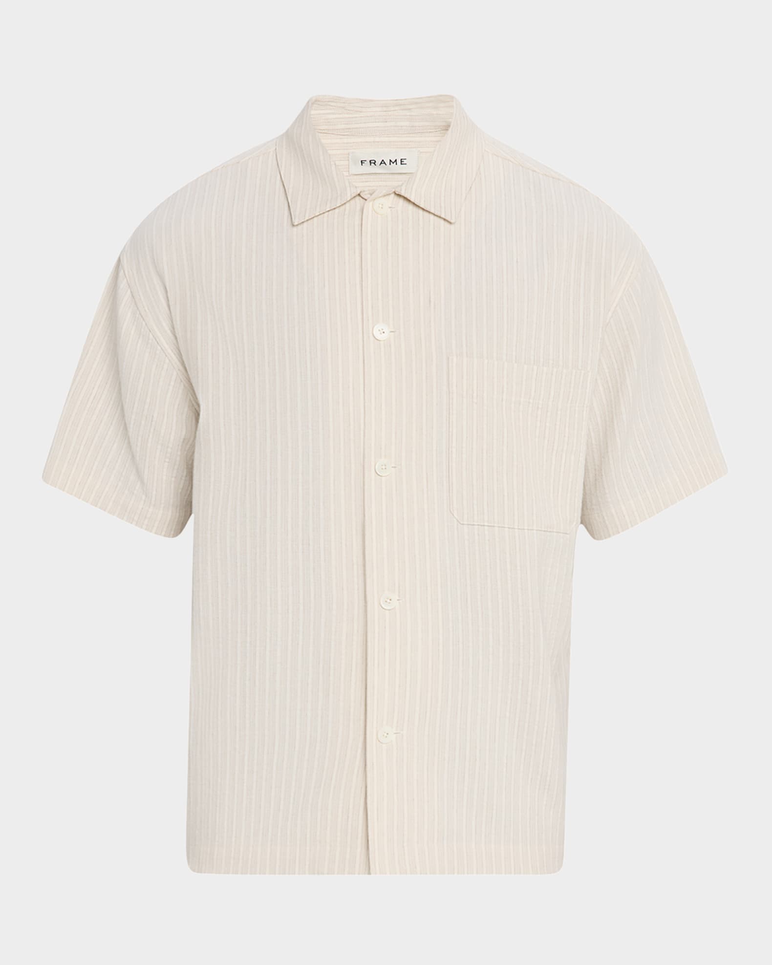 Men's Jacquard Stripe Camp Shirt 0
