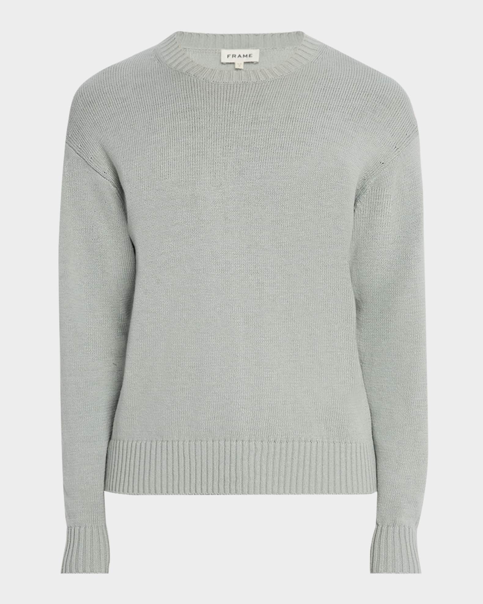 FRAME Men's Crewneck Silk-Cotton Knit Sweater | Neiman Marcus