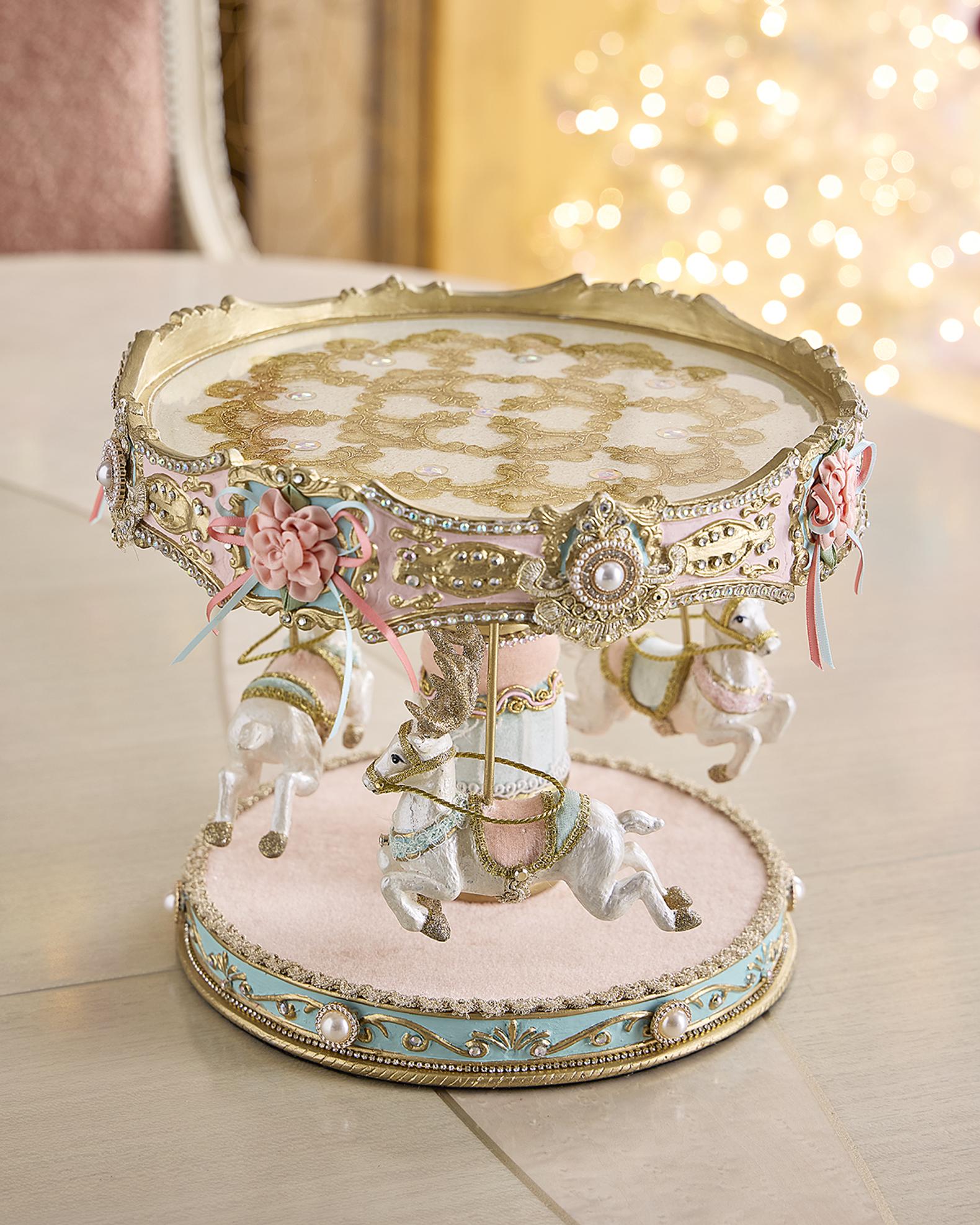 Lot De 2 Centres De Table 3D – Motif Carrousel De Cirque Vintage – Multicolore, 25,4 Cm De Haut – Pour Fête à Thème