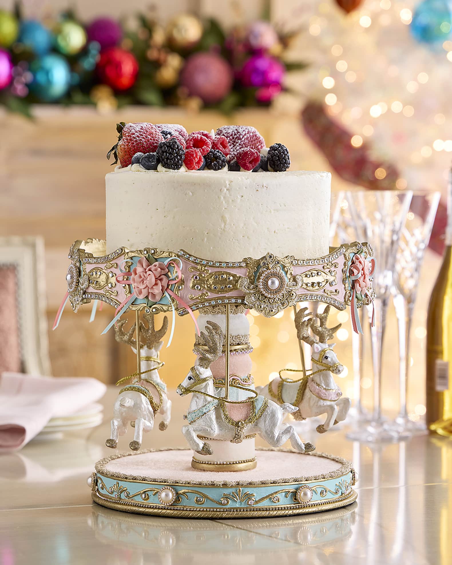 Joyeux Noel Carousel Cake Plate 0
