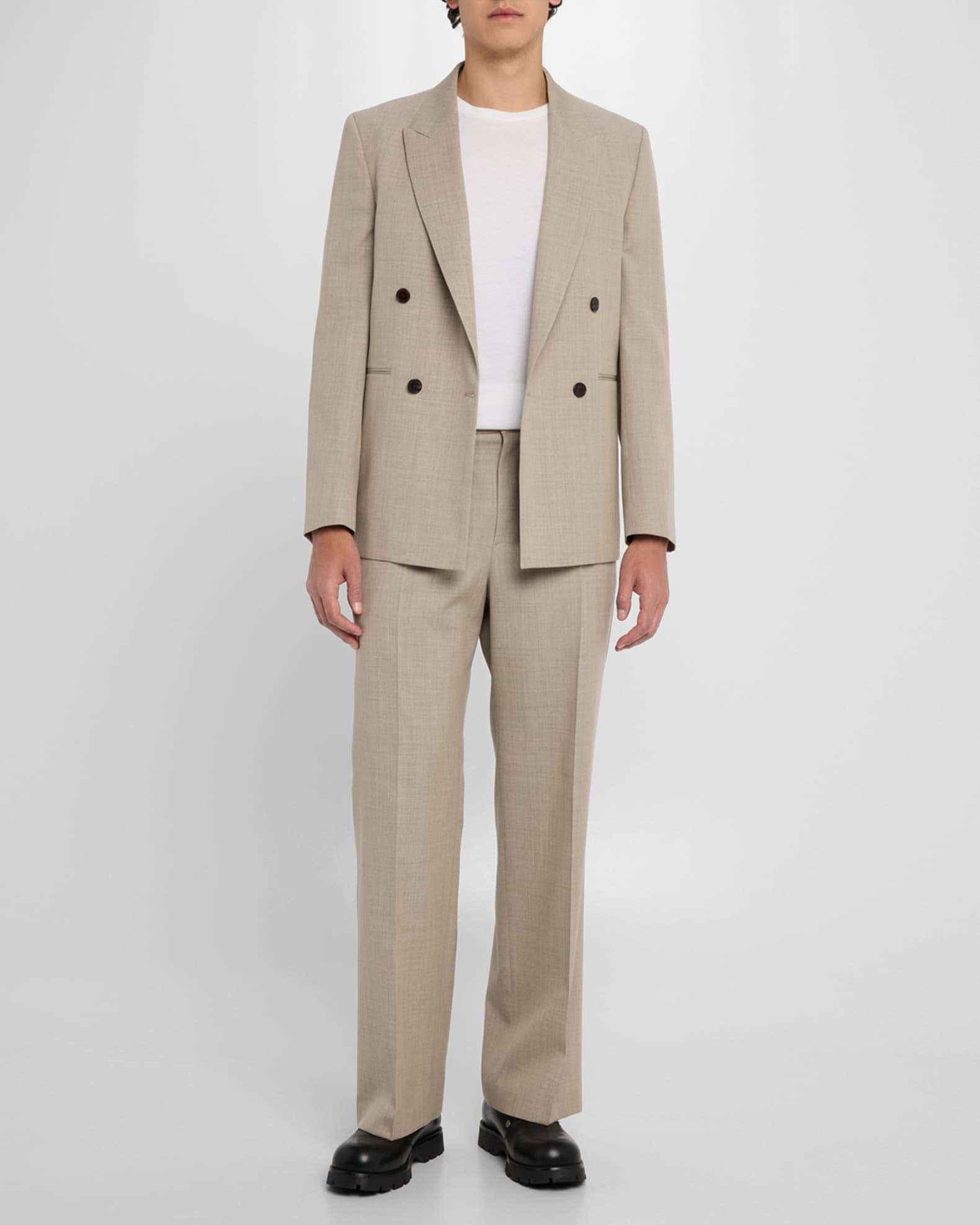 FRAME Men's Double-Breasted Wool Blazer | Neiman Marcus