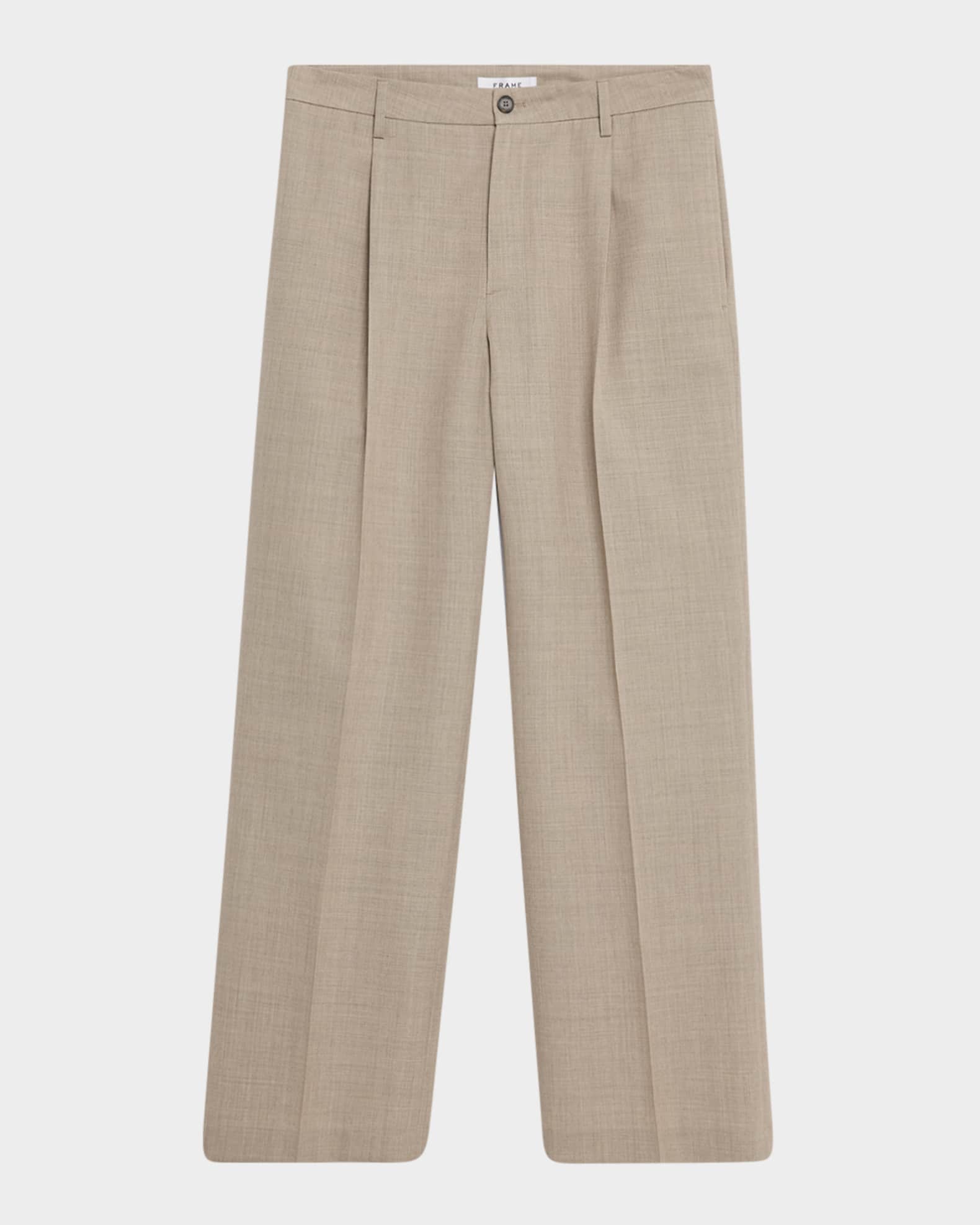 Men's Wide Leg Wool Trousers 0