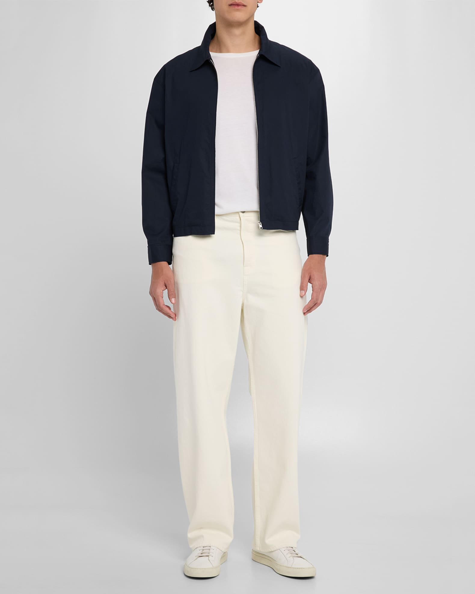 Men's Zip-Front Cotton Poplin Jacket 1