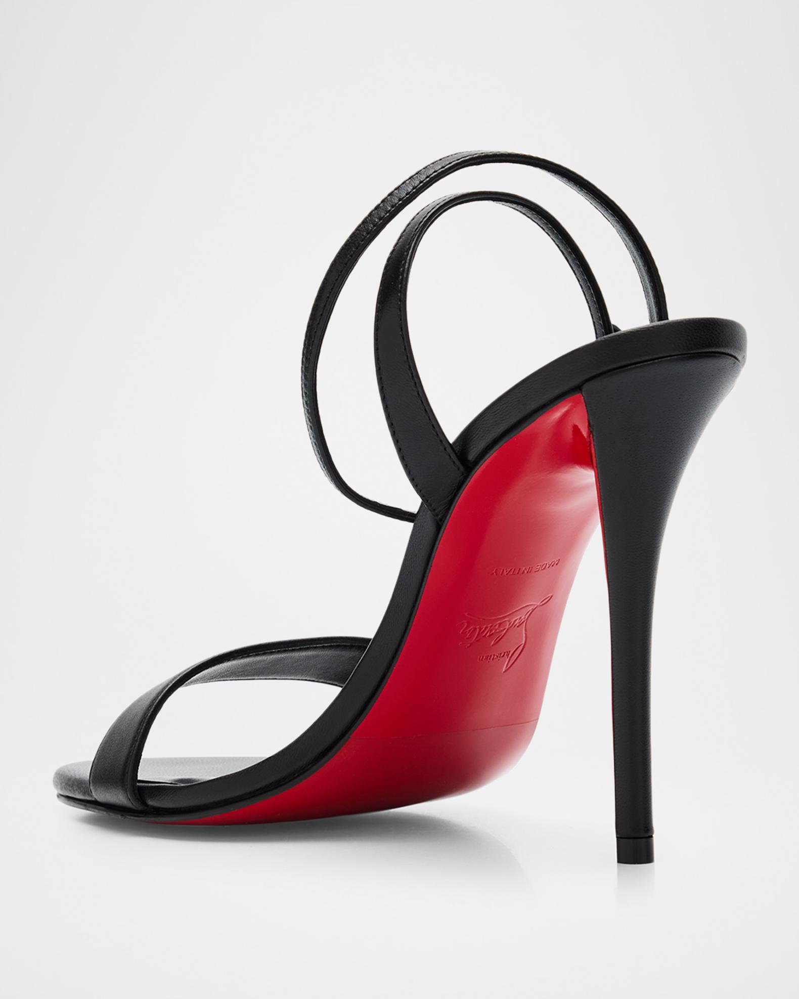 Christian Louboutin 100mm Miss Z Leather Sandals | Neiman Marcus