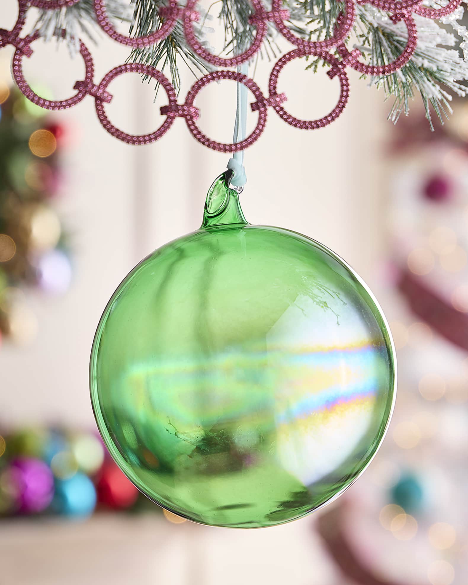 Emerald Luxe Glass Ball Christmas Ornament 0