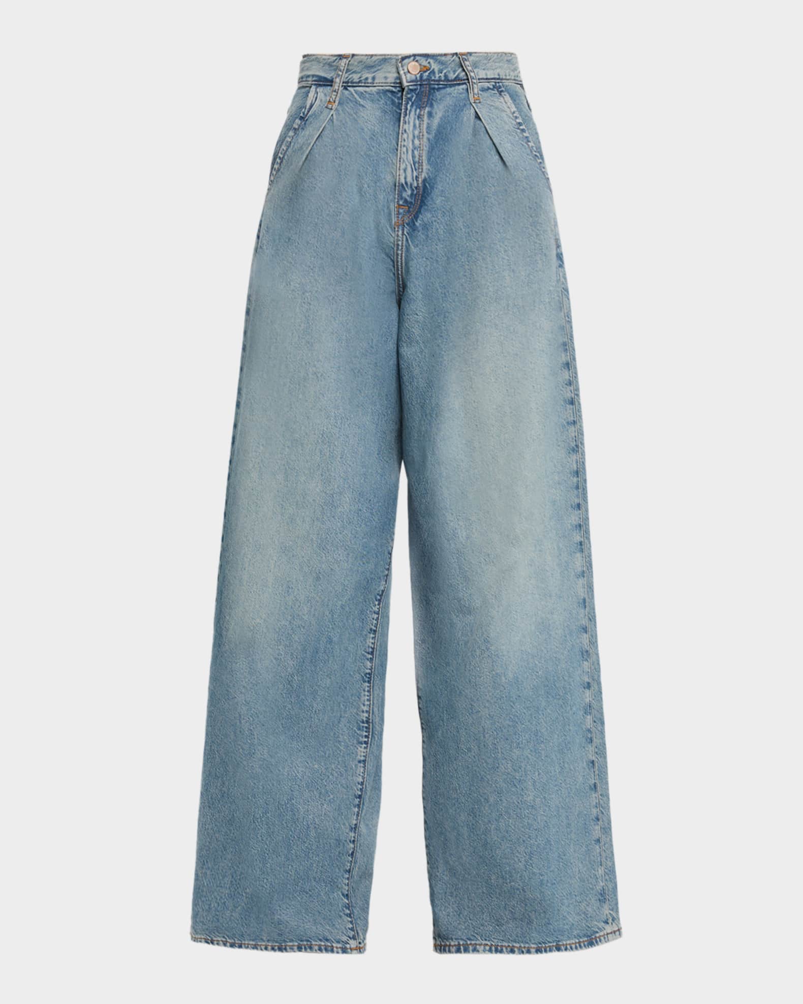 Linda Mid-Rise Pleated Jeans 0