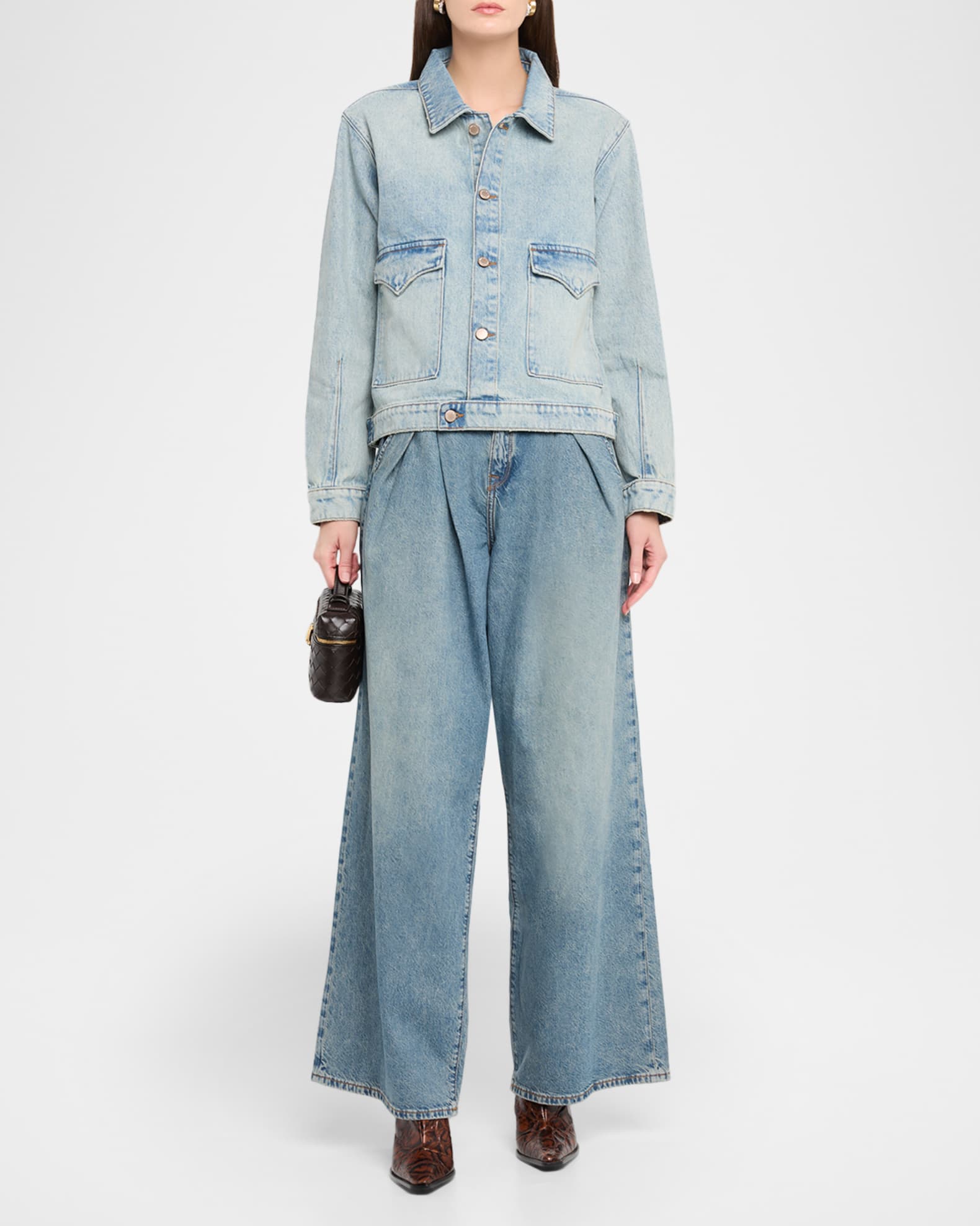 Lillian Boxy Western Denim Jacket 1