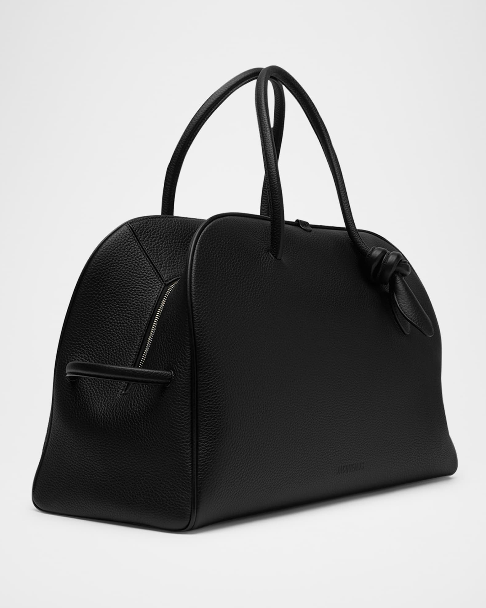 Jacquemus Le Grand Turismo Leather Top-Handle Bowling Bag
