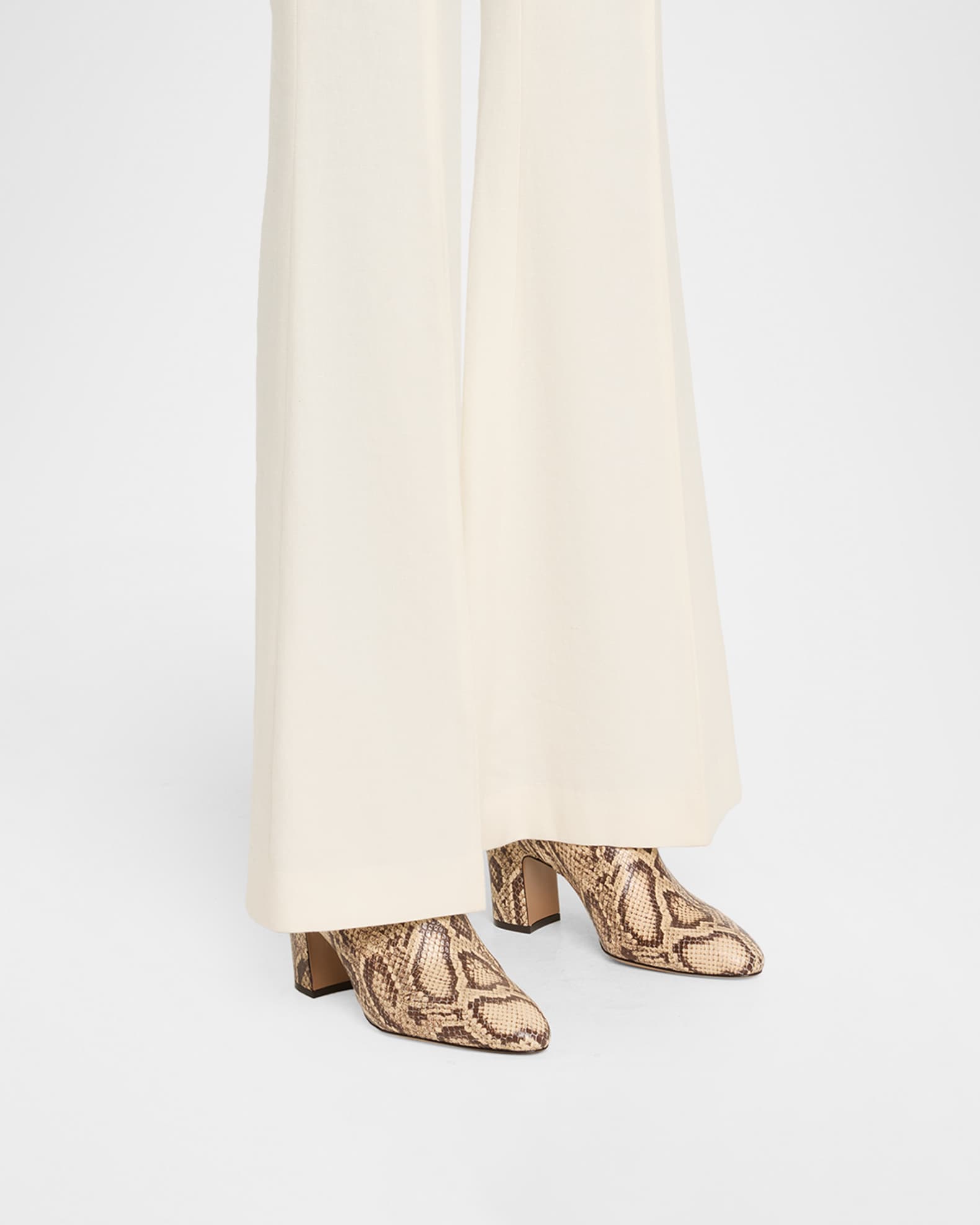 Lavinia Snake-Embossed Leather Ankle Boots 1