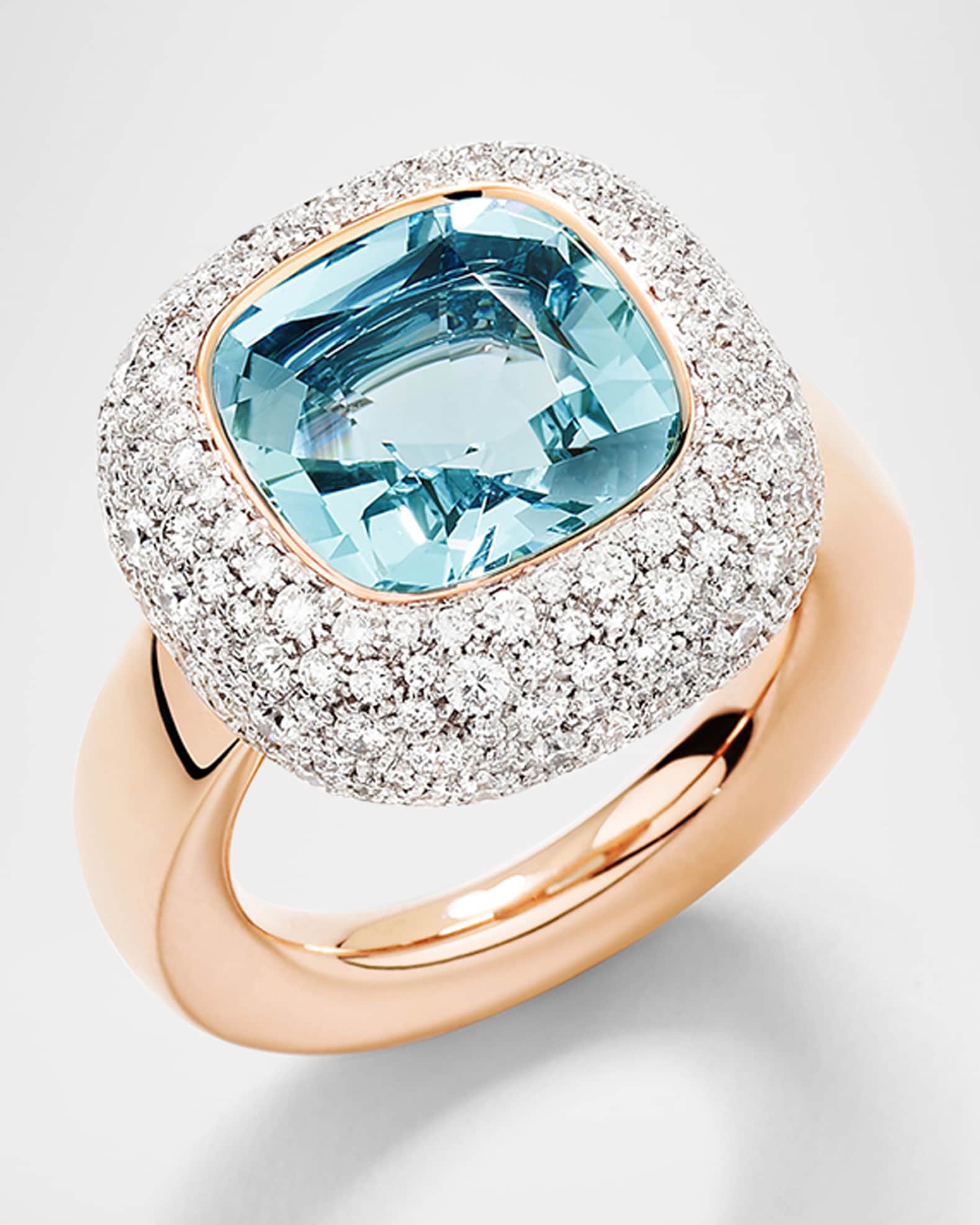 Pomellato Nudo High Jewelry 18K Rose Gold Gemstone Ring Neiman