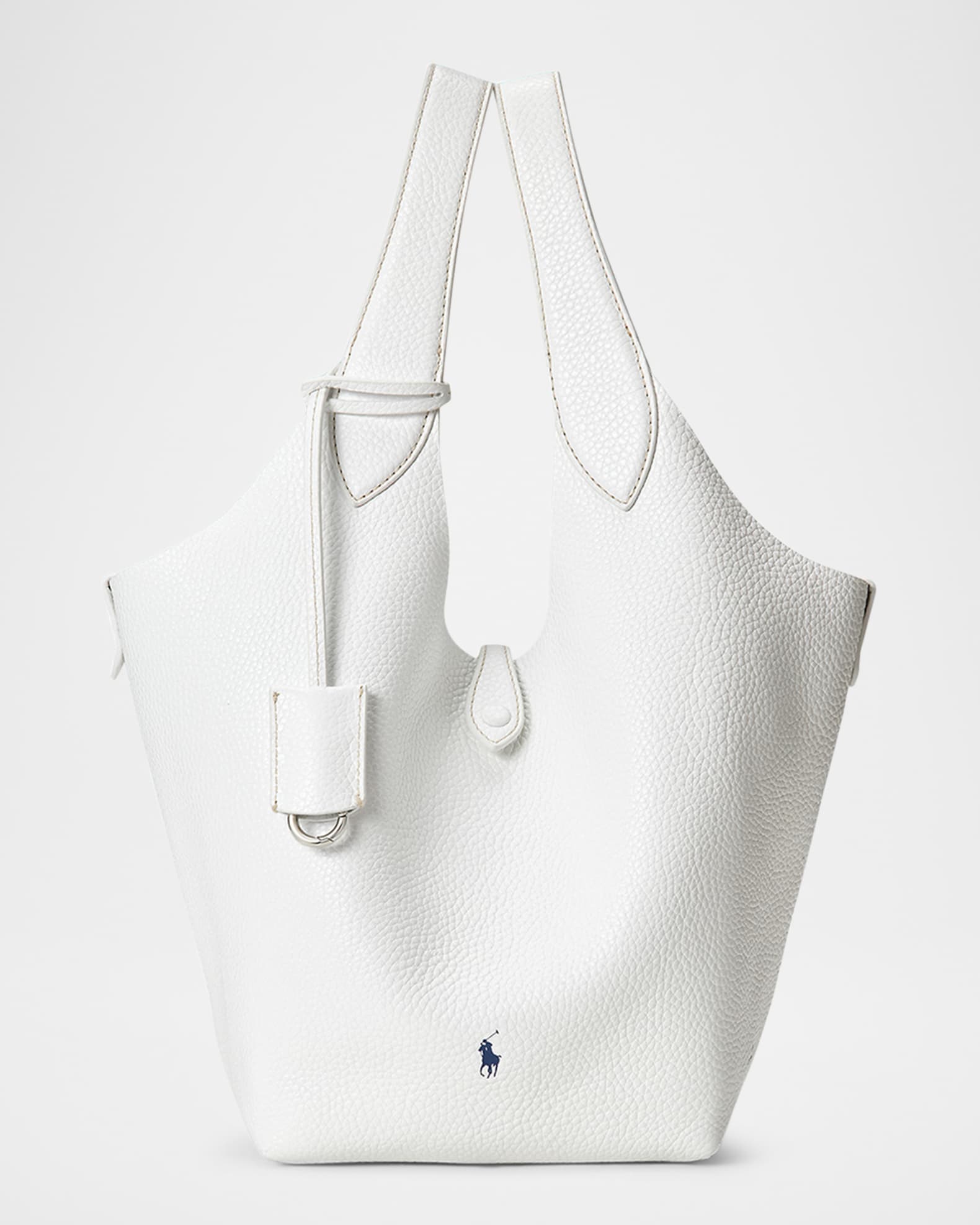 Polo Ralph Lauren Polo Play Pebbled Leather Tote Bag