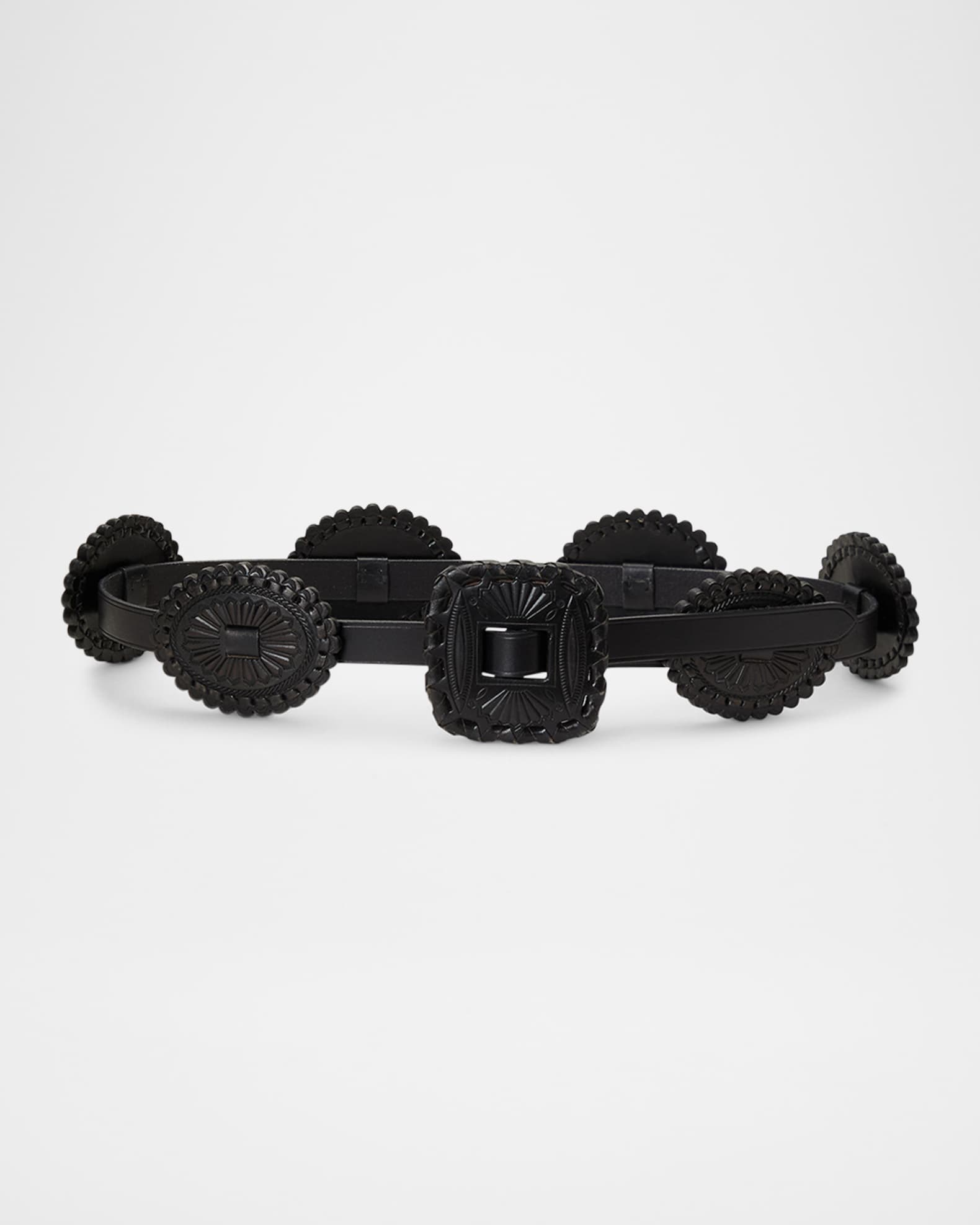 Western Leather Skinny Belt 0