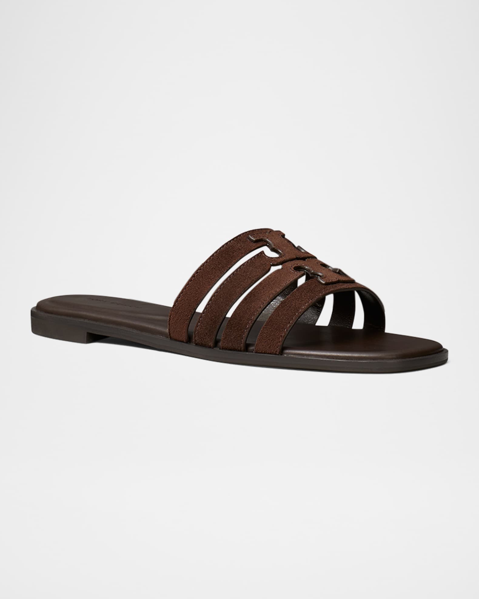 Ines Suede Cage Slide Sandals 1