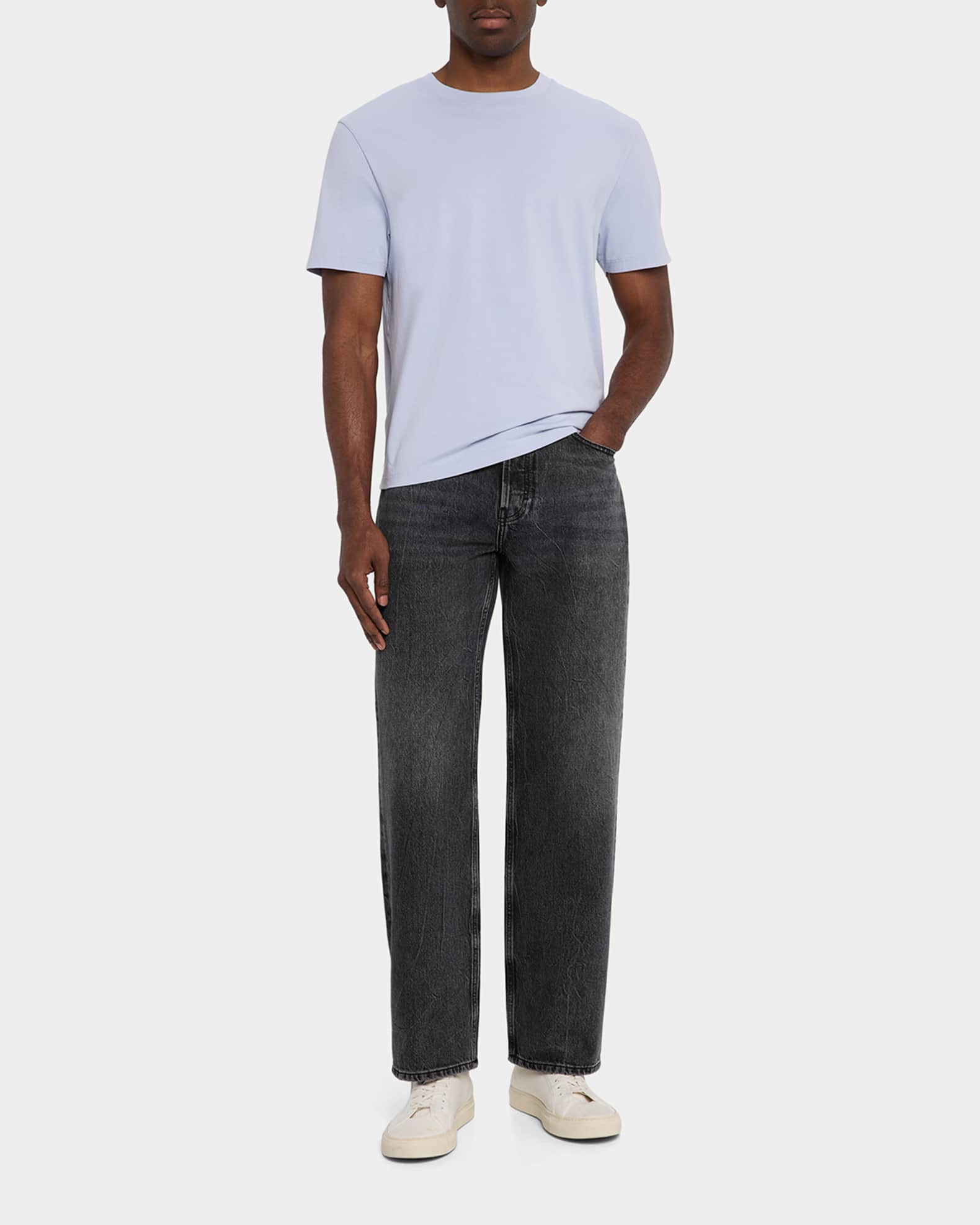 Men's Washed Denim Relaxed Jeans 1