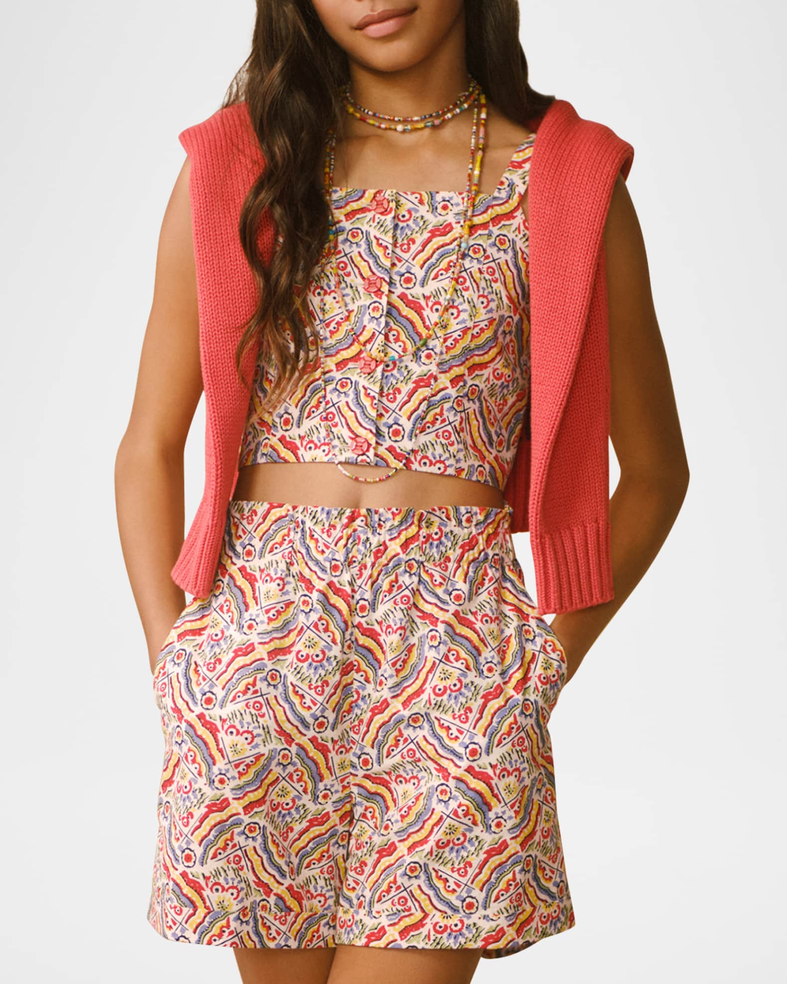 Girl's Riviera Printed Top & Shorts Set 1