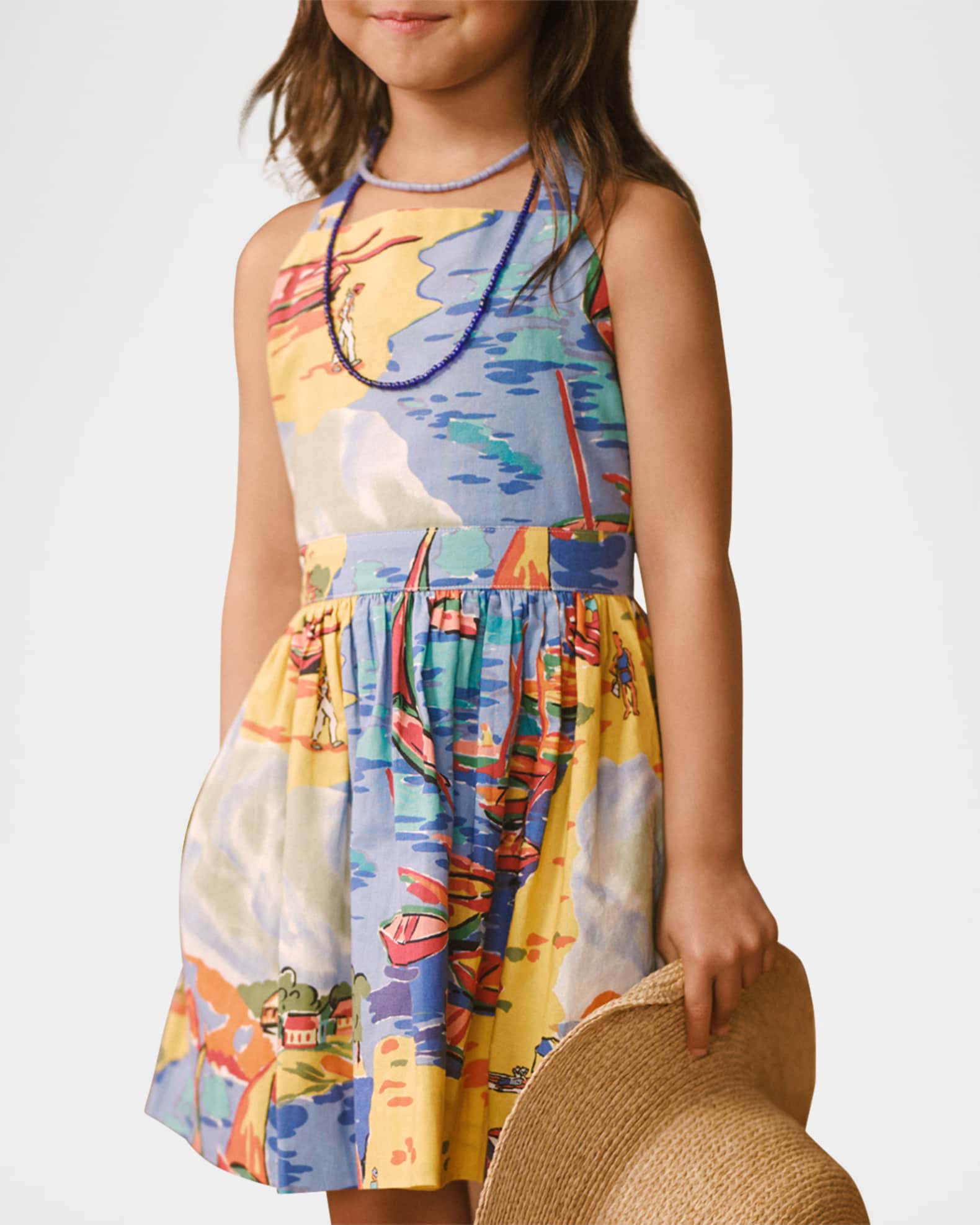 Girl's Italian Riviera Printed Dress 1