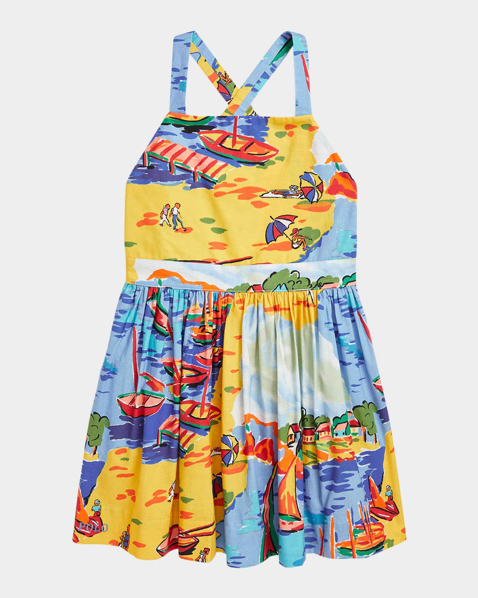 Girl's Italian Riviera Printed Dress 0