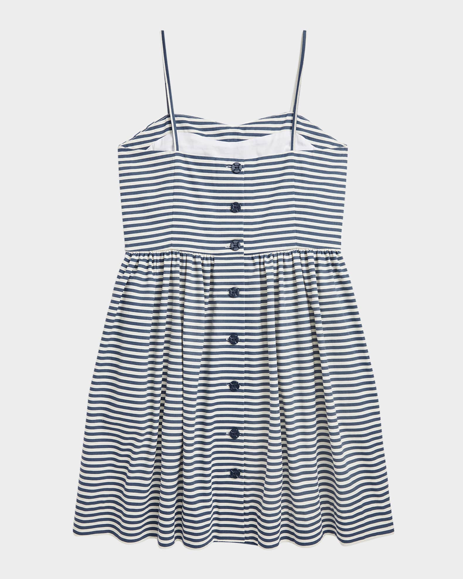 Ralph Lauren Childrenswear Girls Striped Twill Ruched Dress