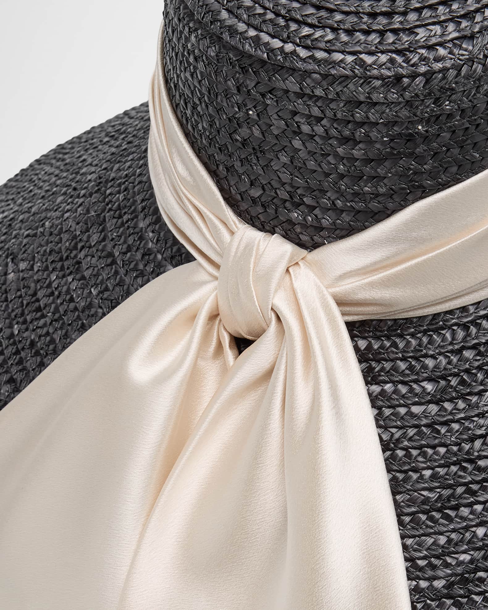 Eugenia Kim Mirabel Bow Straw Beach Hat | Neiman Marcus