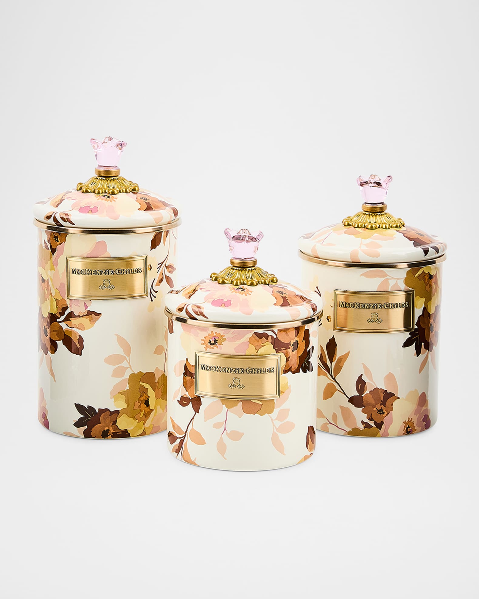 MacKenzie-Childs Wild Rose White Medium Canister | Neiman Marcus