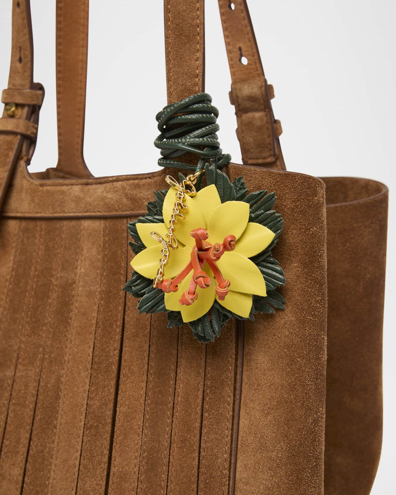 Leather Flower Bag Charm 1