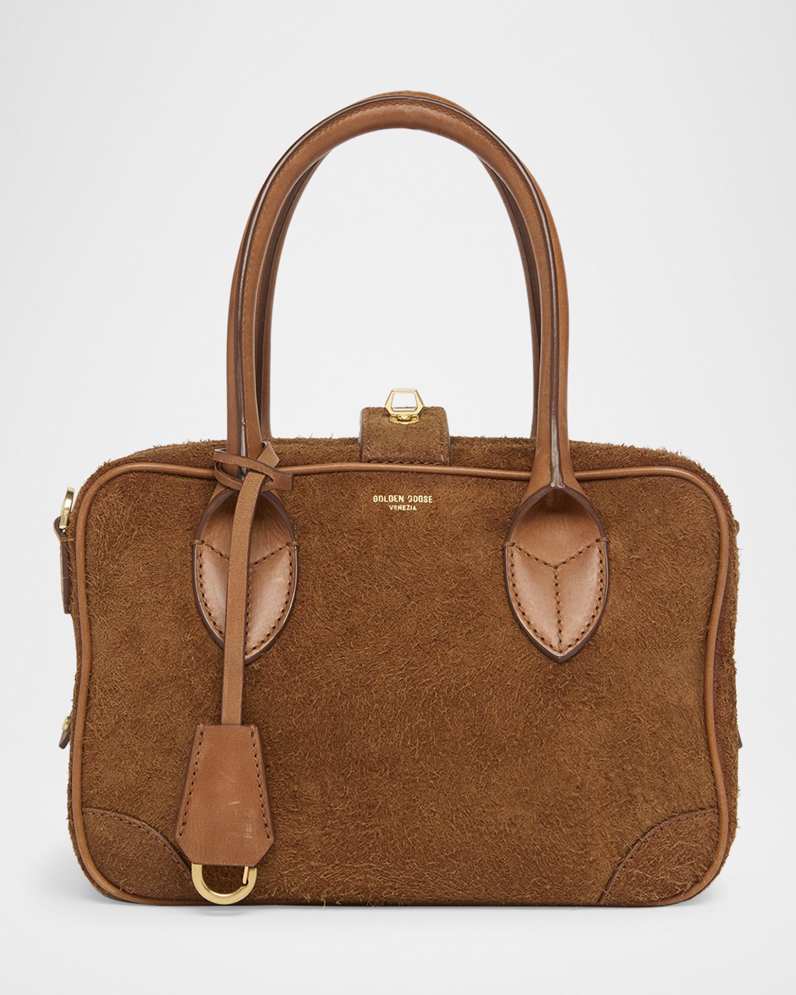 Golden Goose Vita Furry Suede Shoulder Bag | Neiman Marcus
