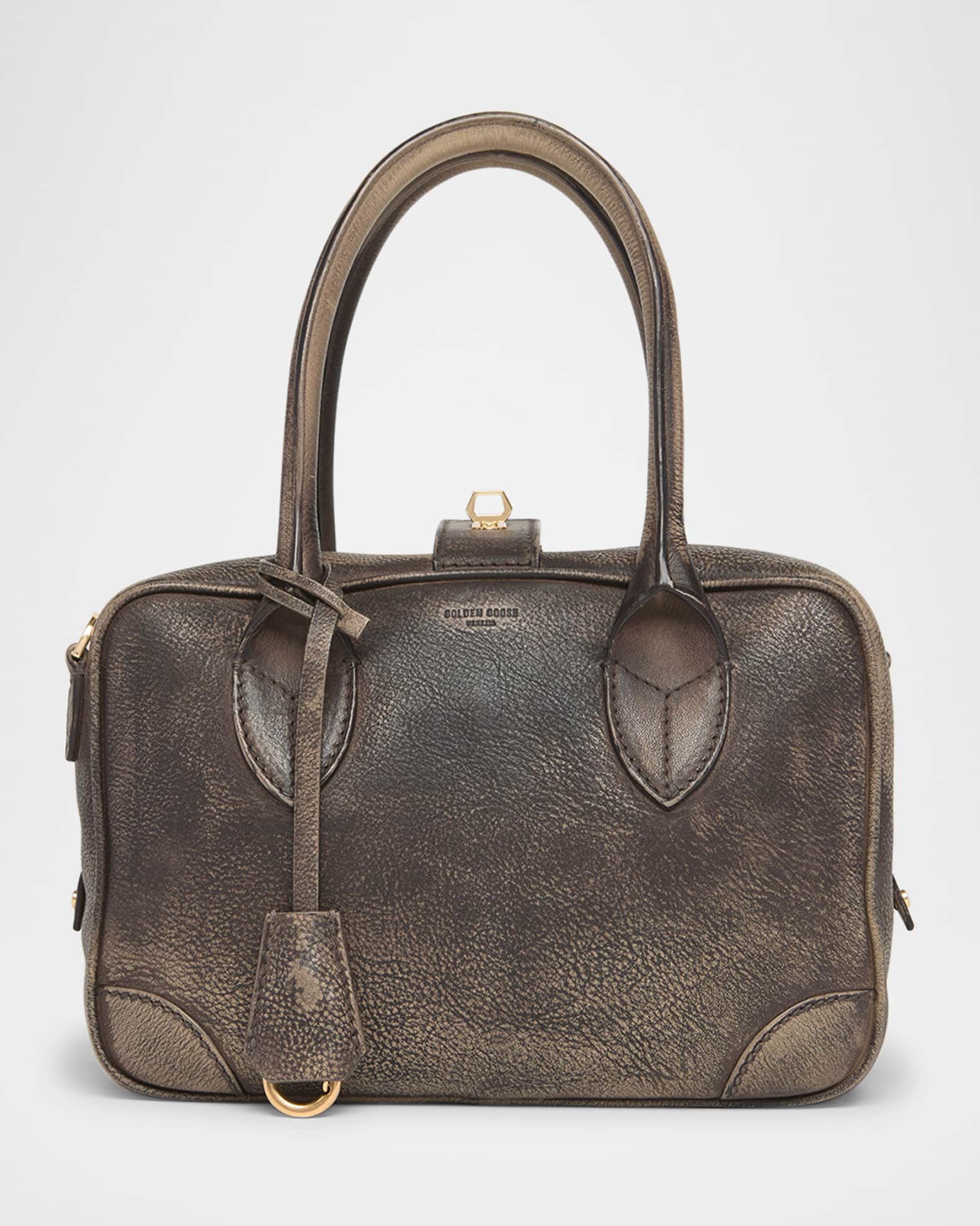 Vita Faded Leather Shoulder Bag 0