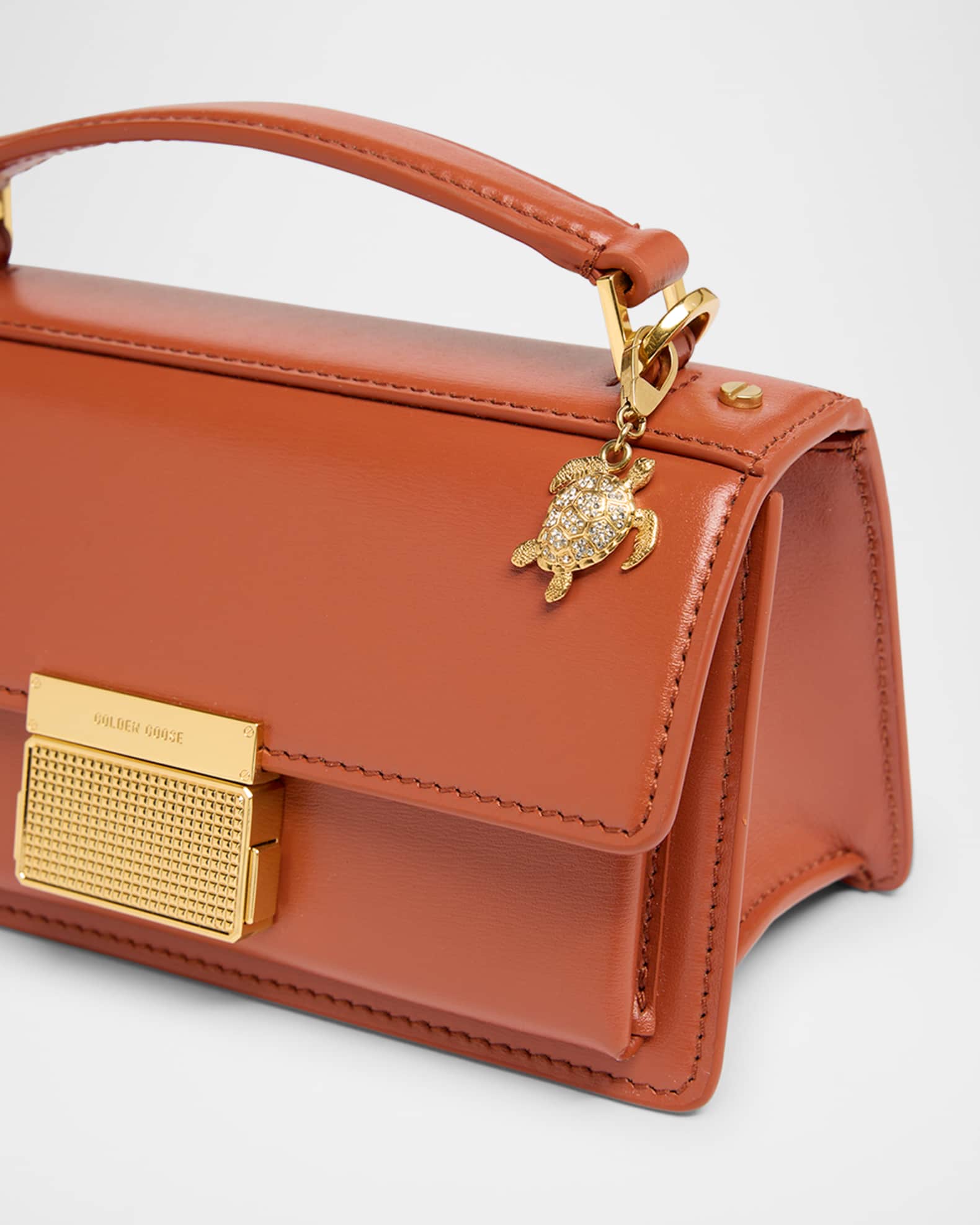 Crystal-Embellished Turtle Bag Charm 1