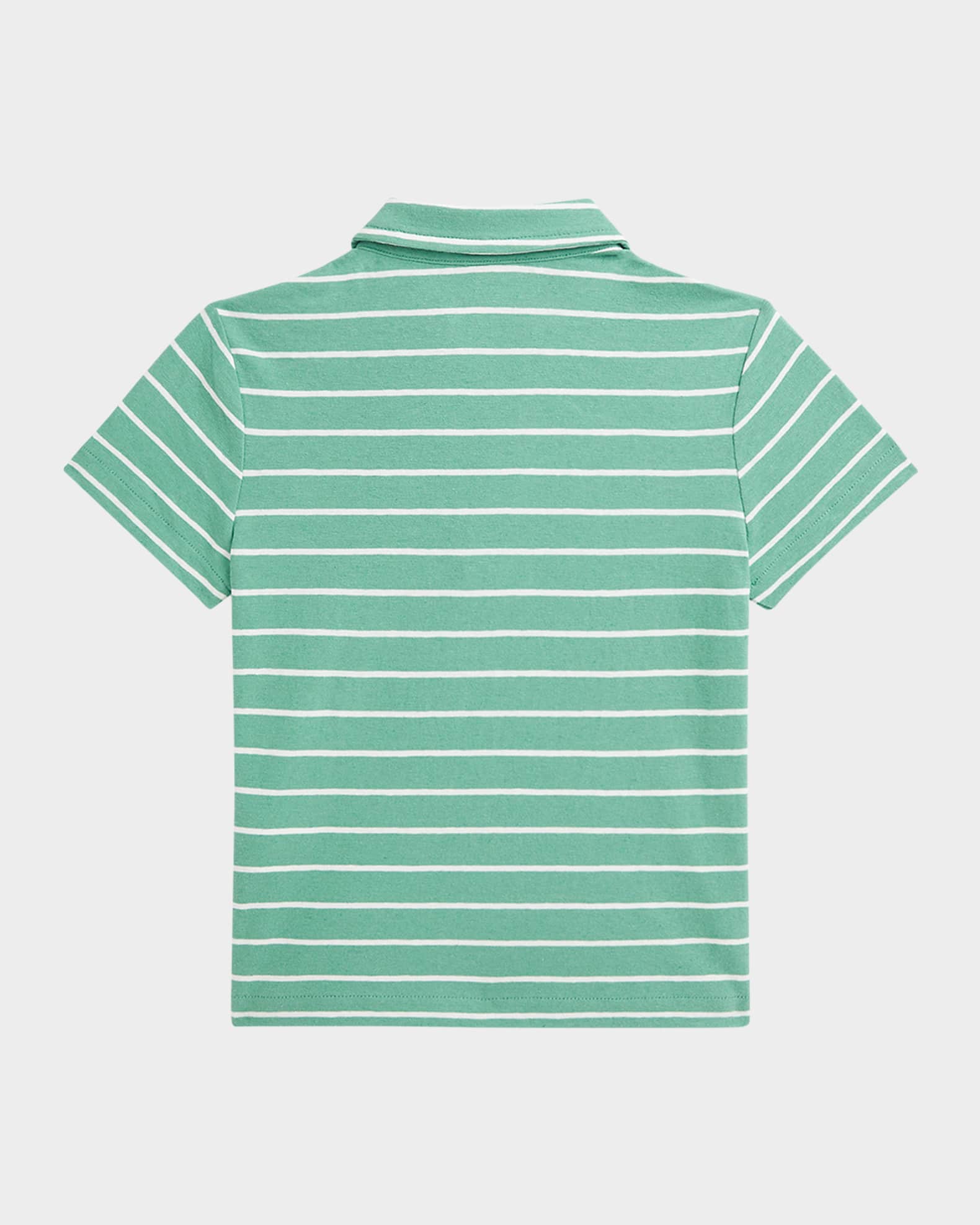 Boy's Linen Striped Polo Shirt, Size 2-7 1