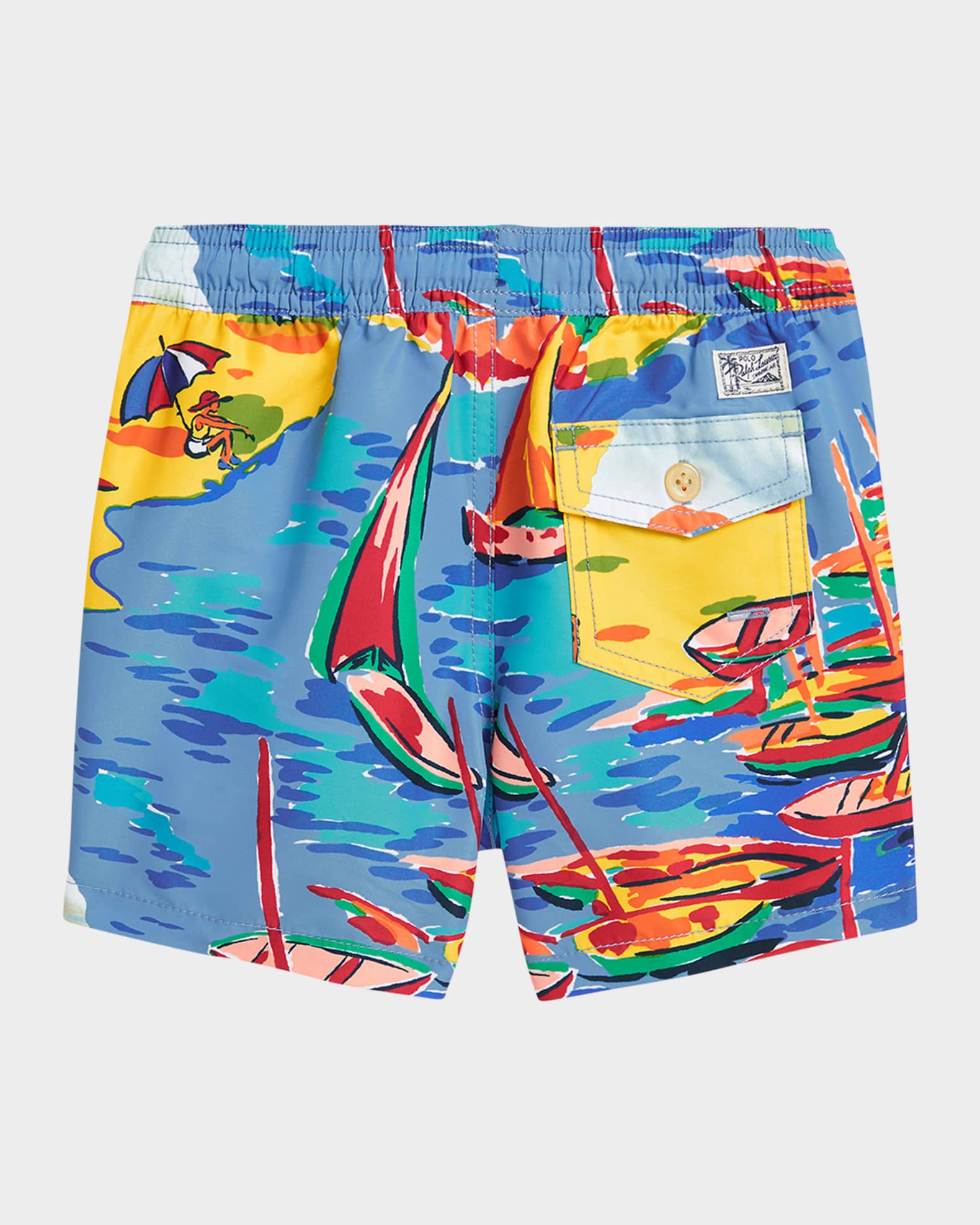 Boy's Seaside Village-Print Swim Shorts, Size 2-7 1