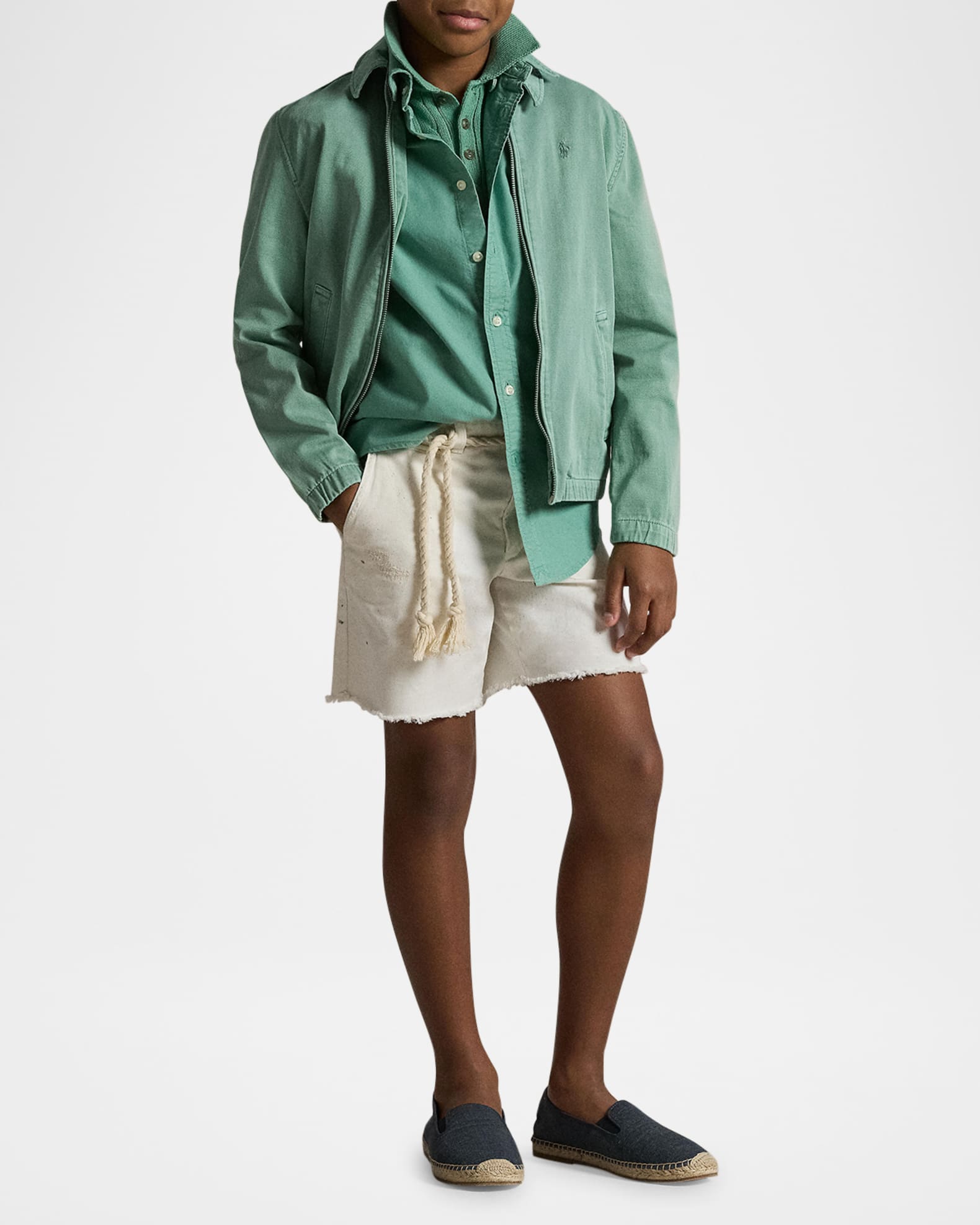 Boy's Heritage Twill Cutoff Shorts 1