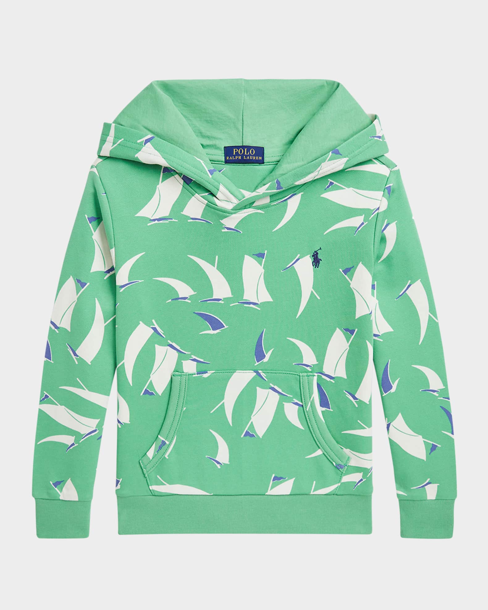 Boy's Sail-Boat Printed Hoodie 0