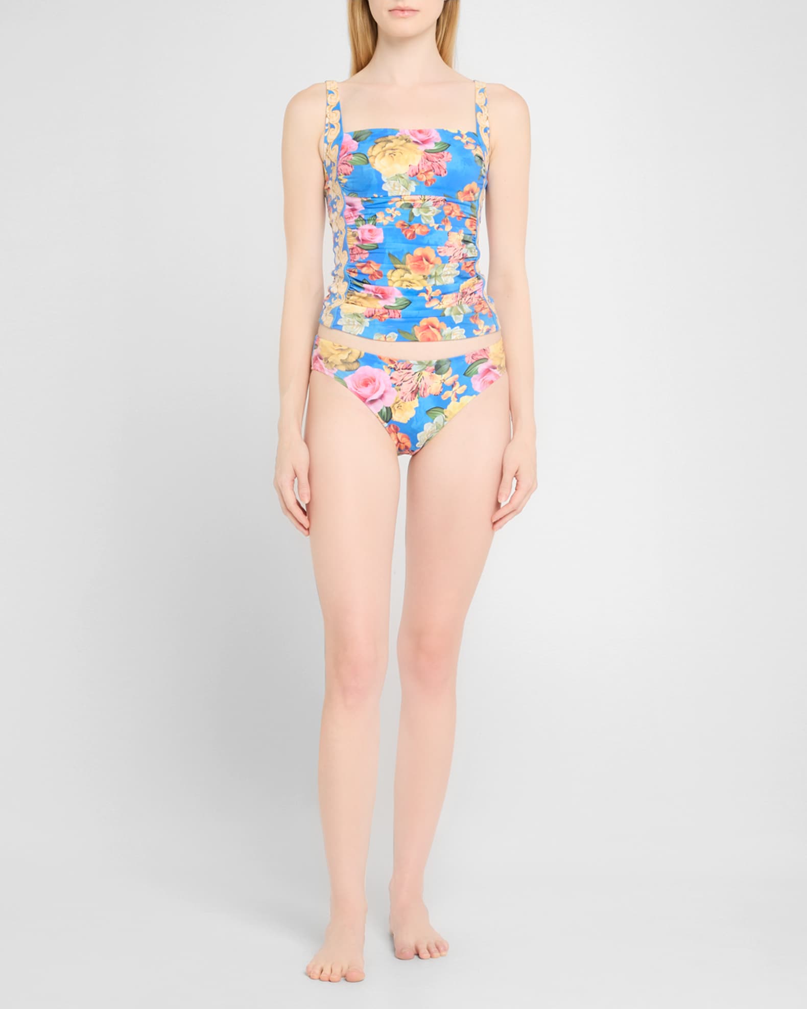Pauline Ruched Tankini Swim Top 1