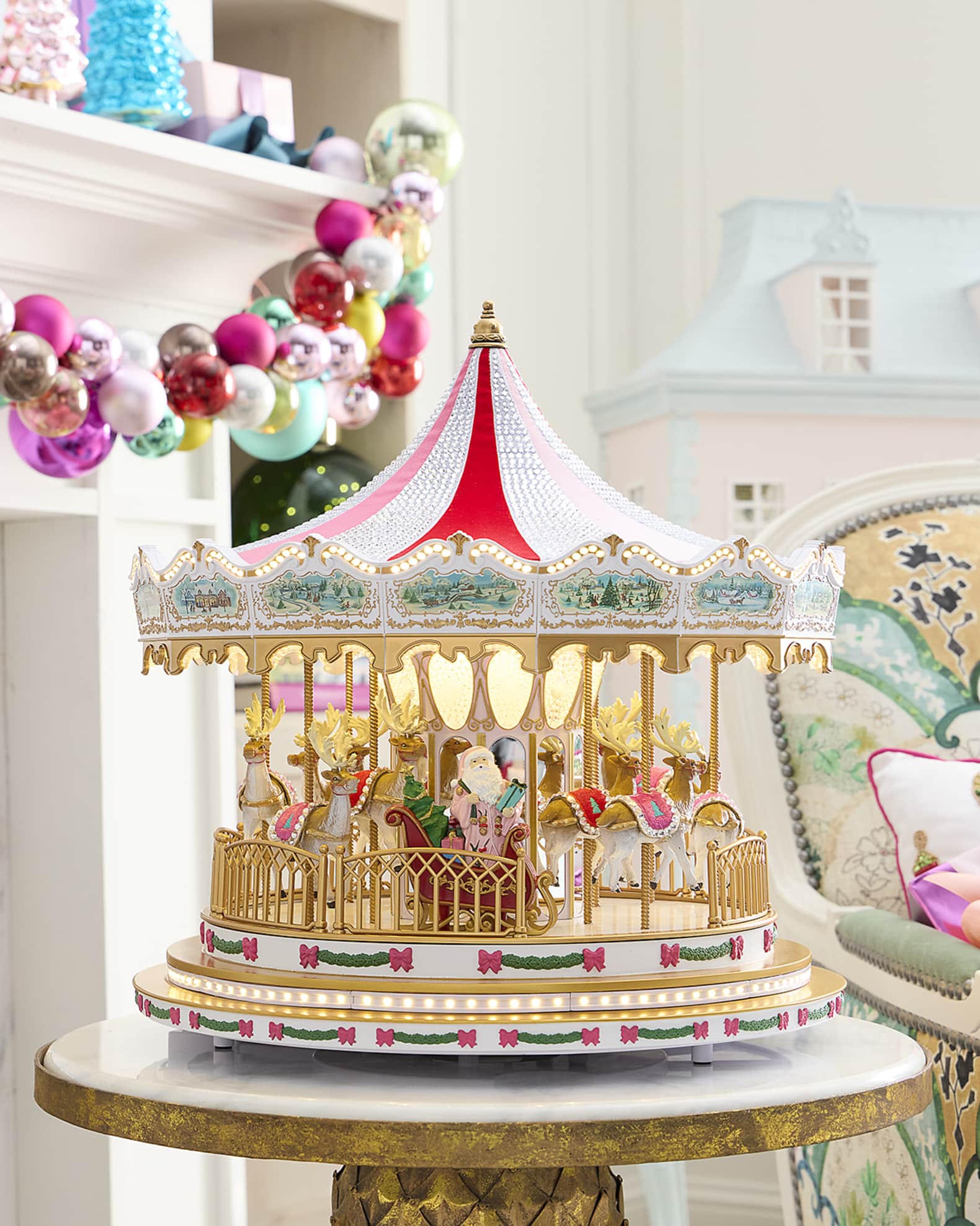 Mr. Christmas ミスタークリスマス クラッカーバレル ミュージカル Mr Christmas 2025 Sugarplum Swarovski Carousel Christmas