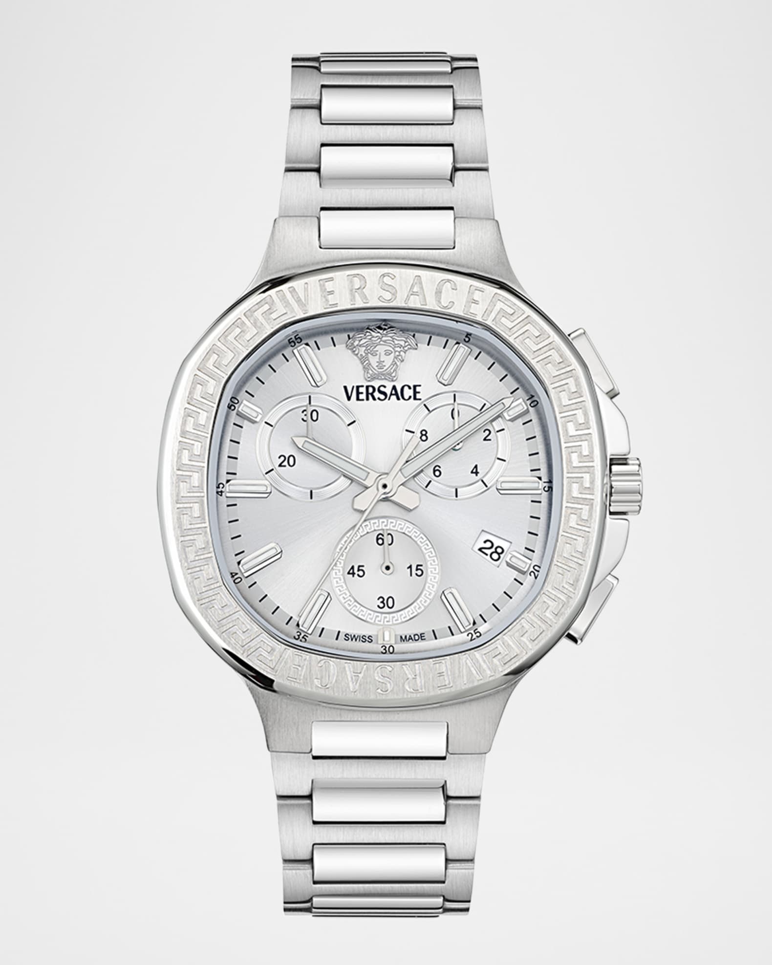 V-Chrono Square 40mm Stainless Steel Bracelet Watch 0
