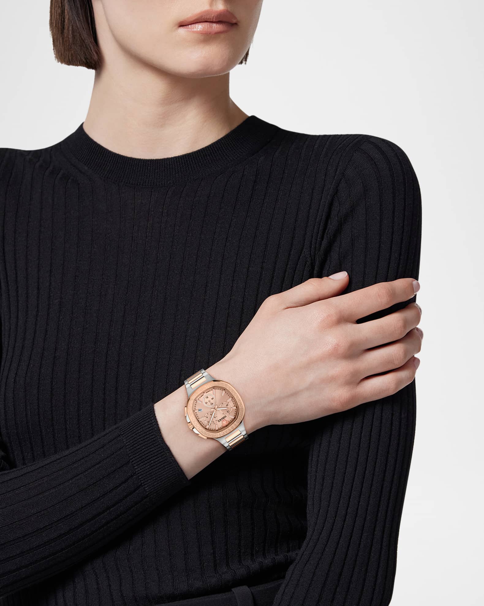 V-Chrono Square 40mm Two Tone Bracelet Watch 1
