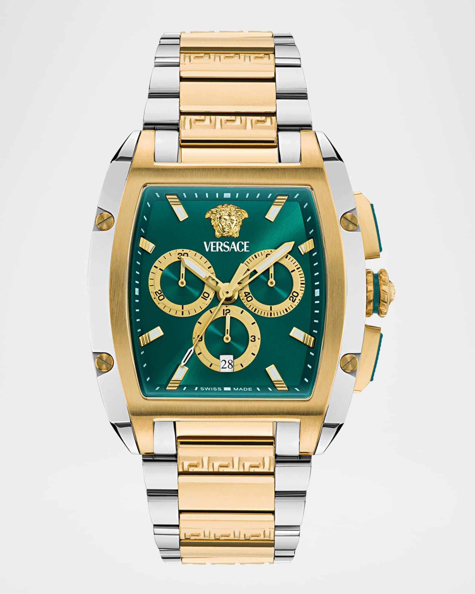 Men's Versace Dominus 42X50mm Two Tone Chronograph Watch 0