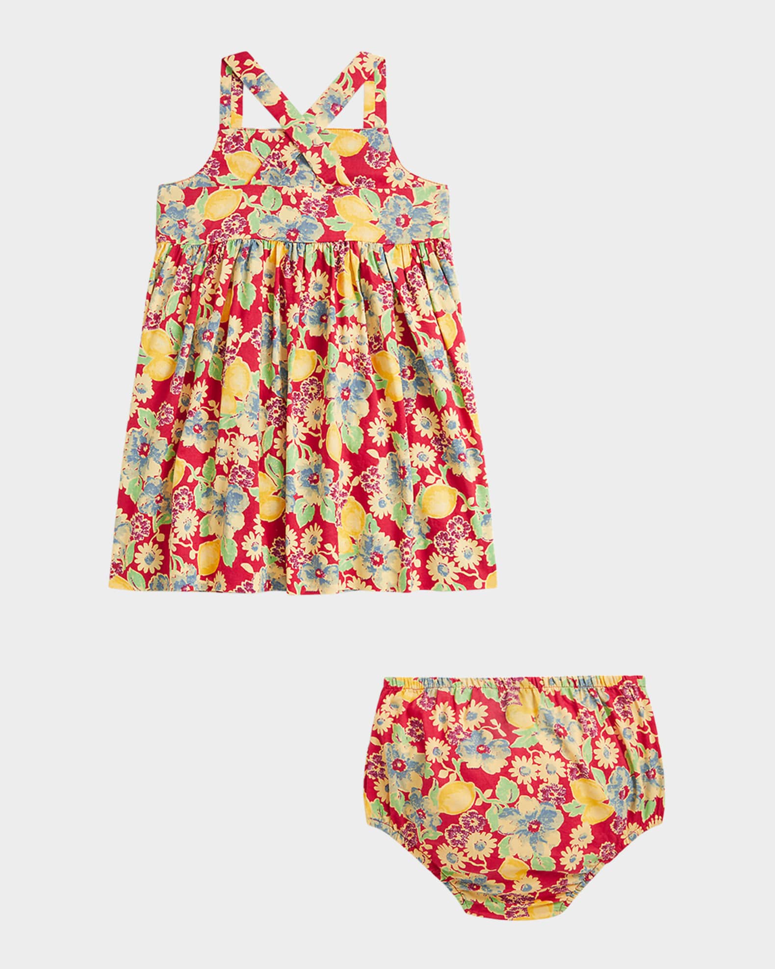 Girl's Floral & Lemon-Print Day Dress 1