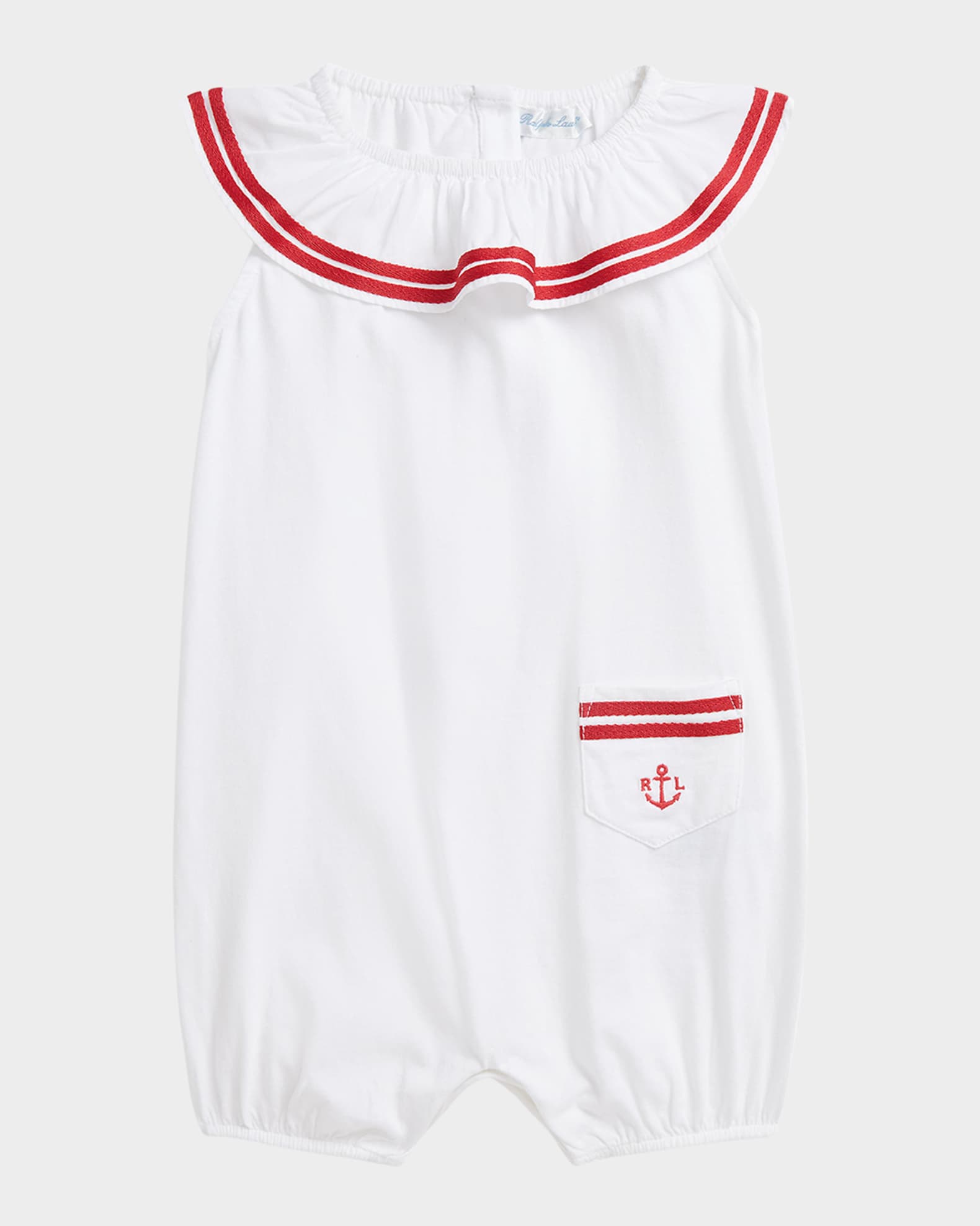 Girl's Nautical Inspired Romper, Size 3M-24M 0
