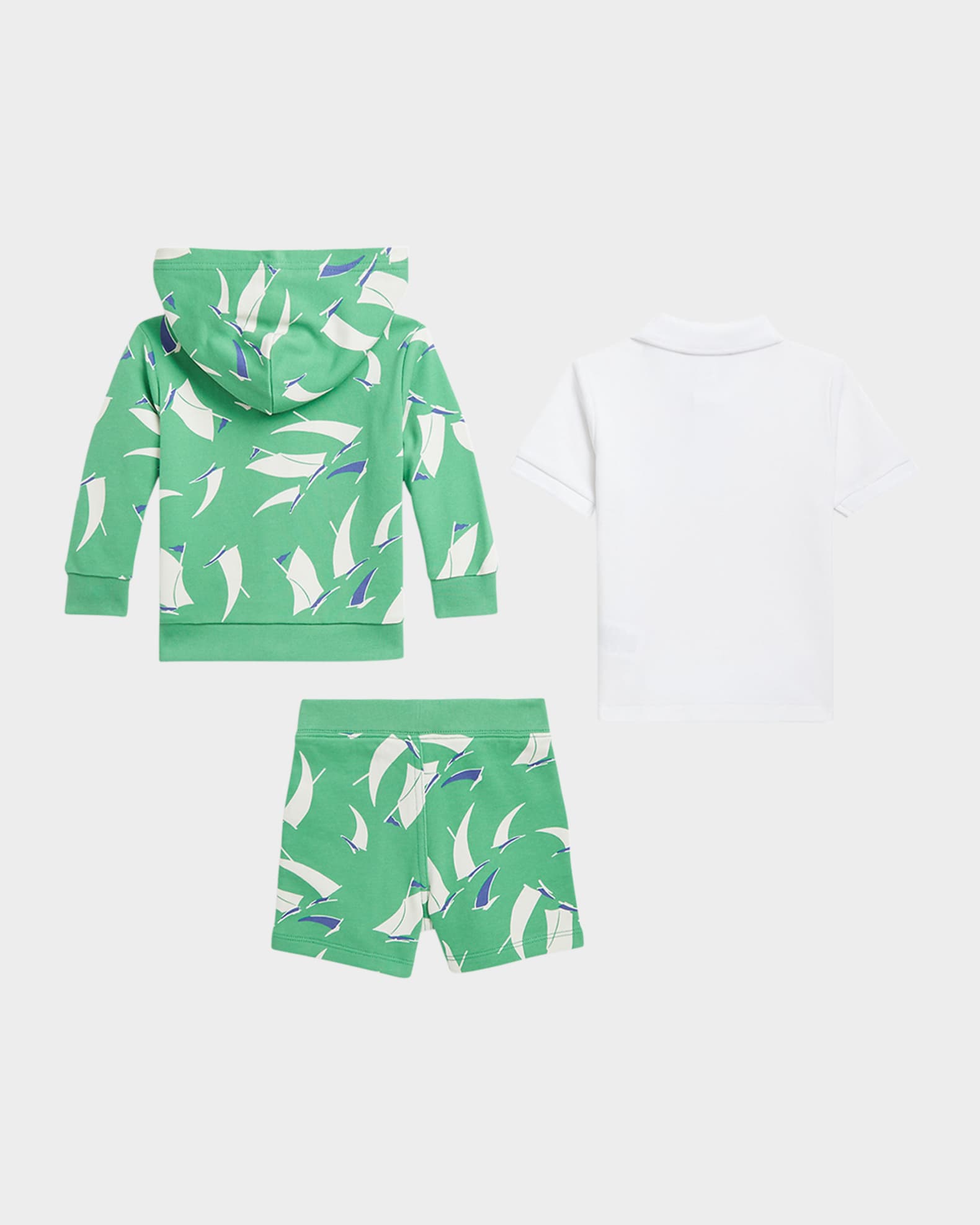 Boy's Sail-Boat Printed Three-Piece Set, Size 3M-24M 1