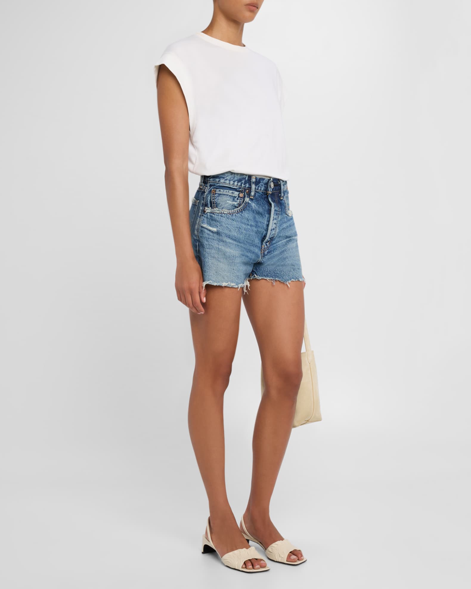 Manhasset Distressed Denim Shorts 1