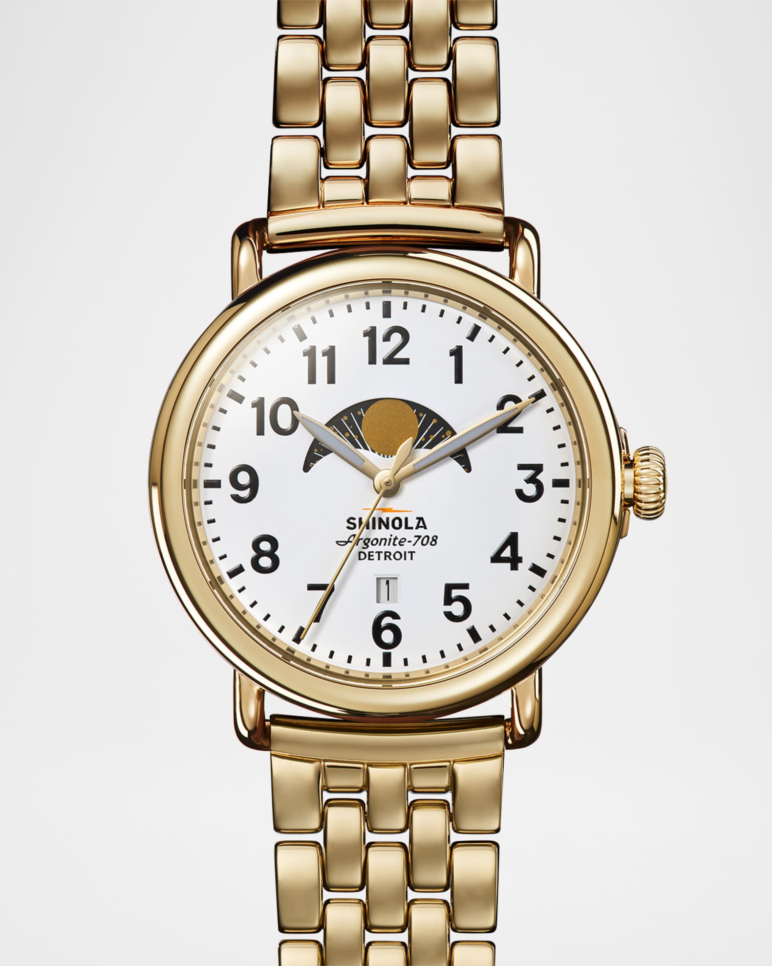 Men's Runwell Gold-Plated Bracelet Watch, 41mm 0